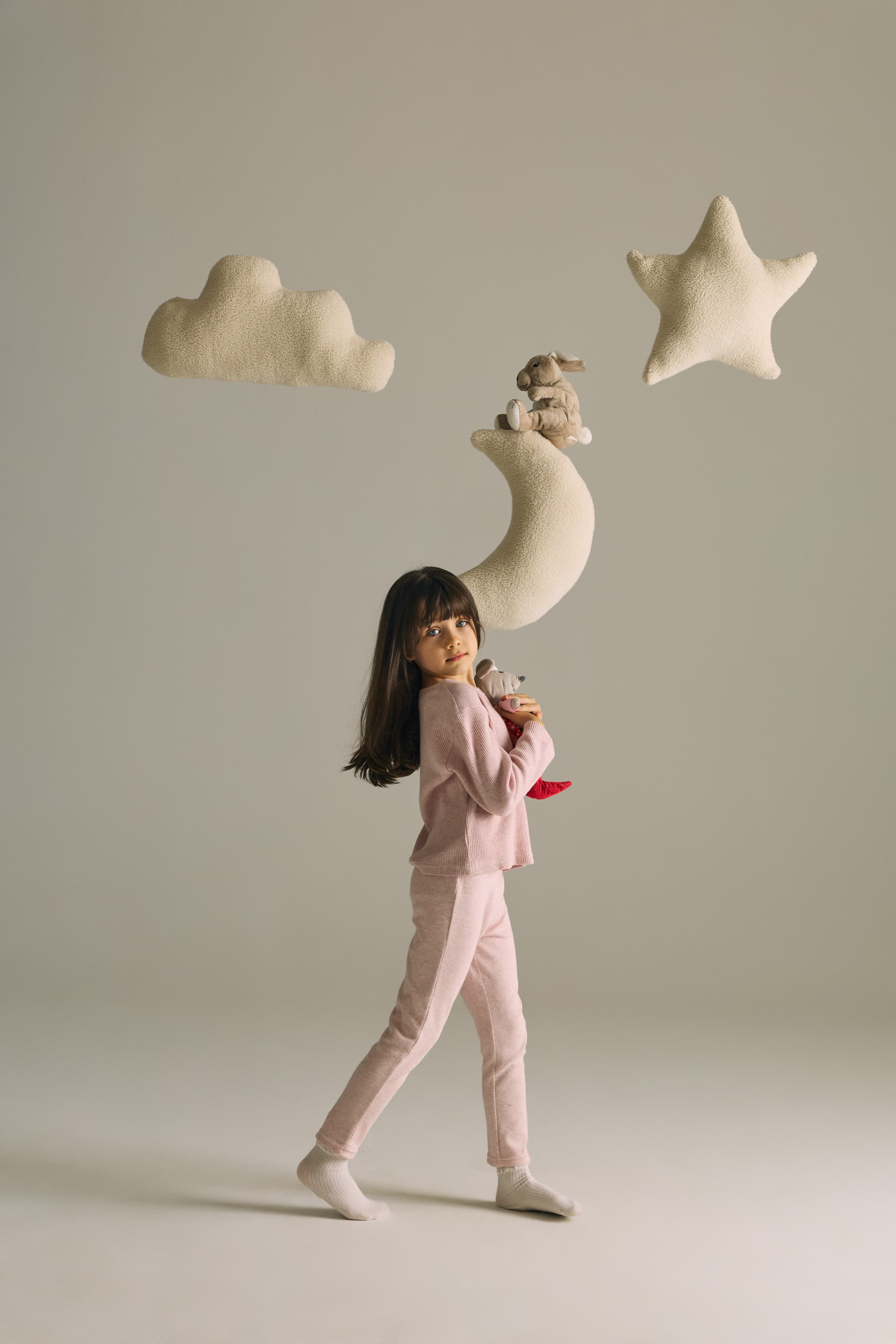 Kids' Pink Cotton Leggings — view 2