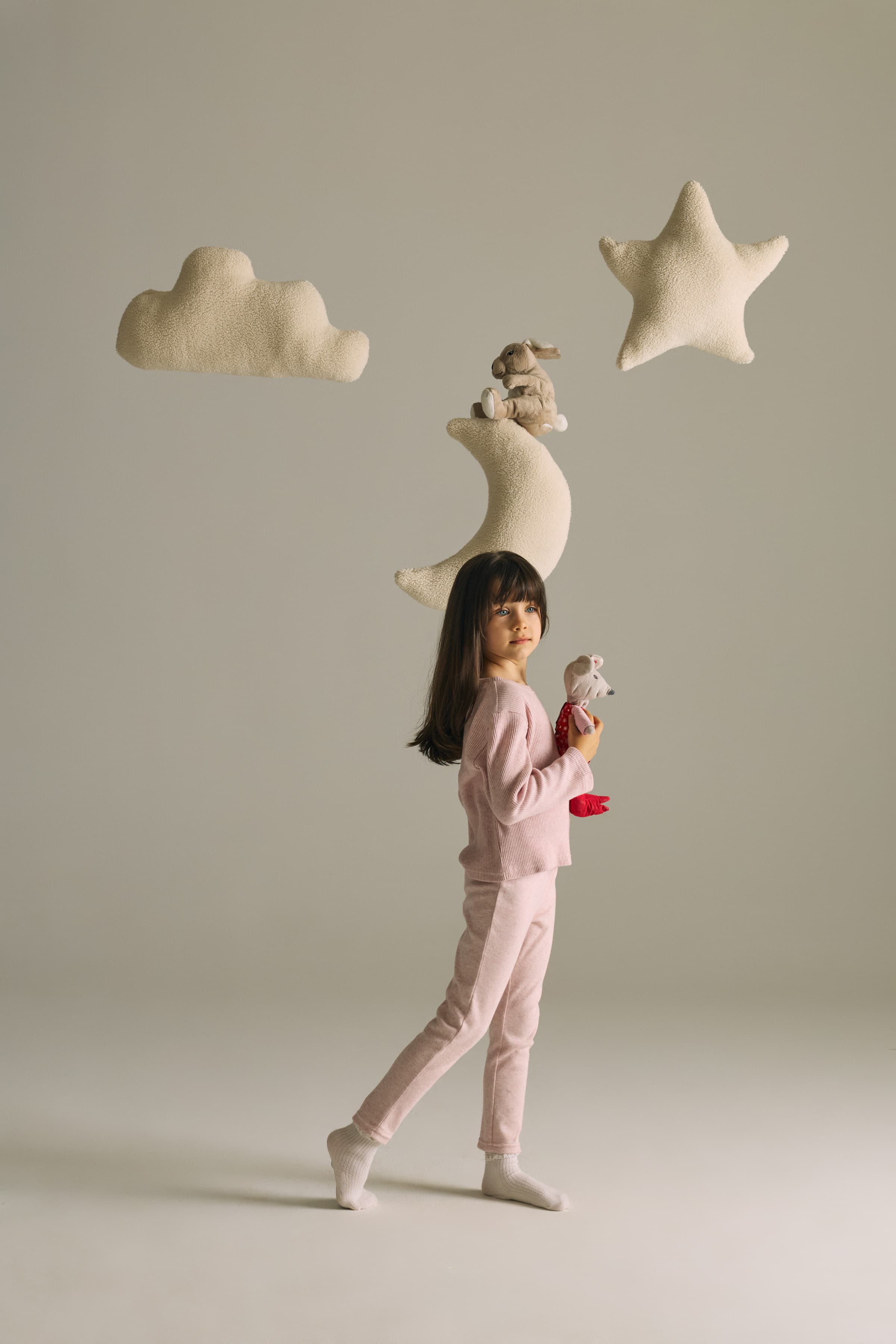 Kids' Pink Cotton Leggings — view 3