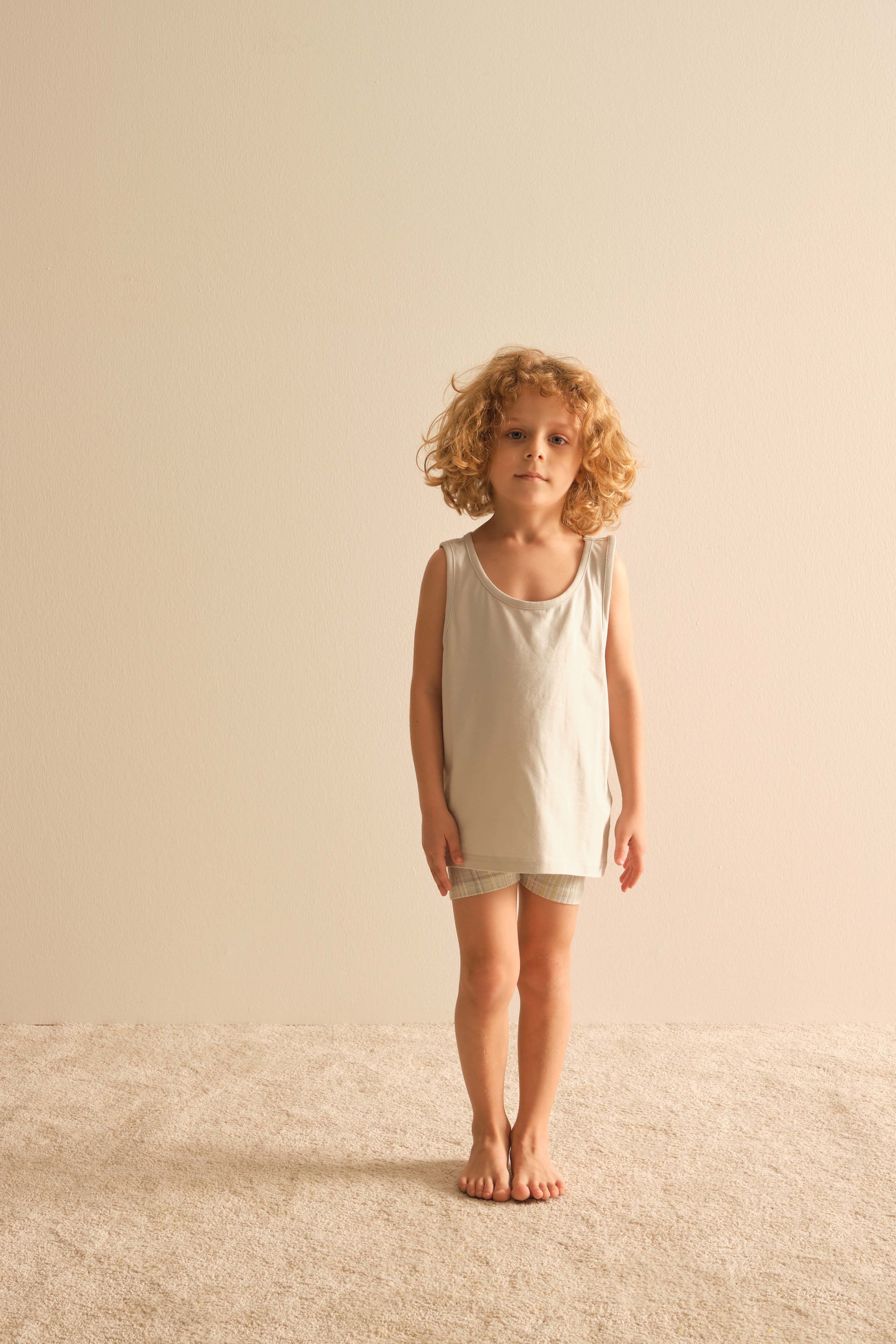 Kids' Grey Cotton Boxer — view 3