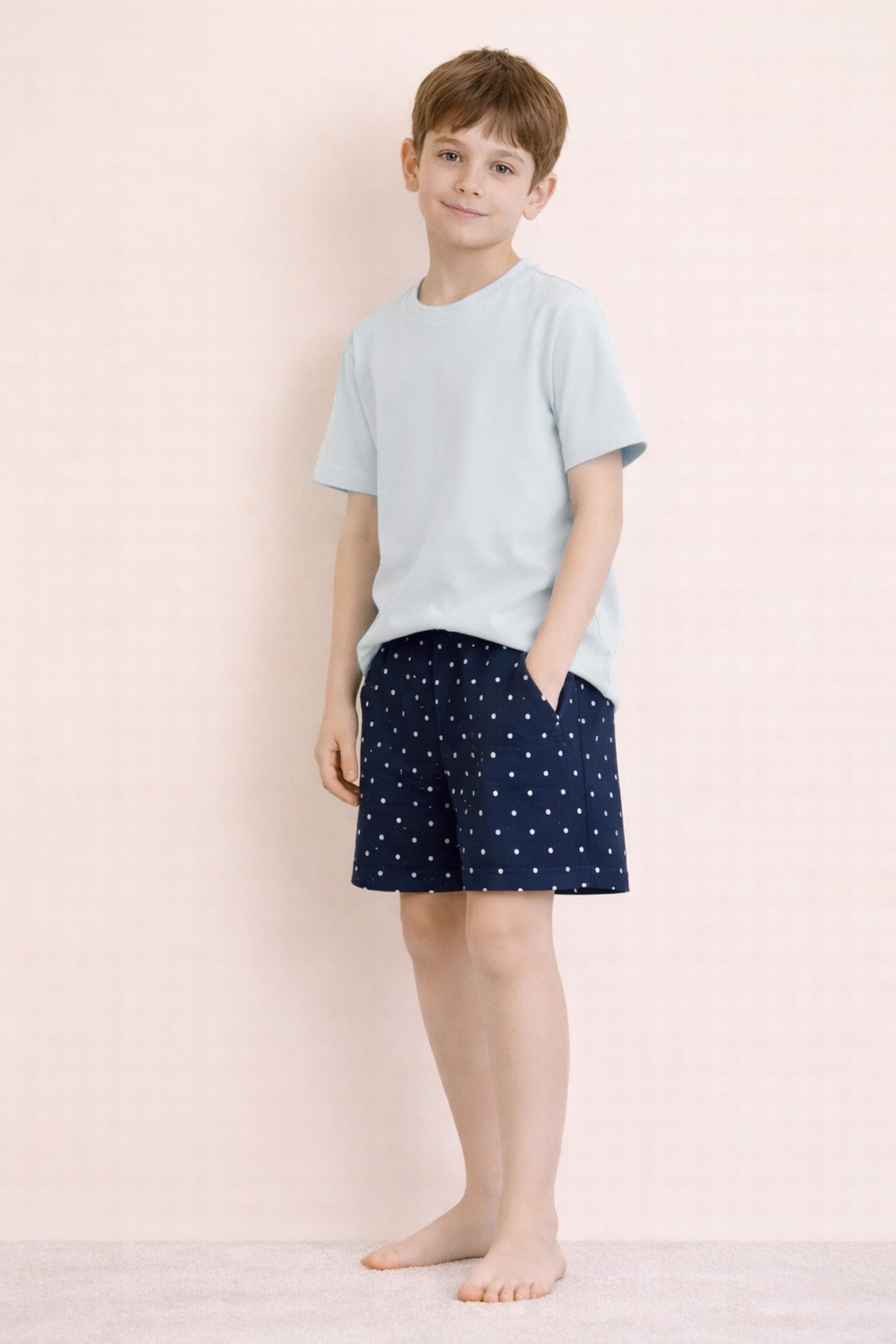 Kids' Blue Modal Pajama Set — view 1