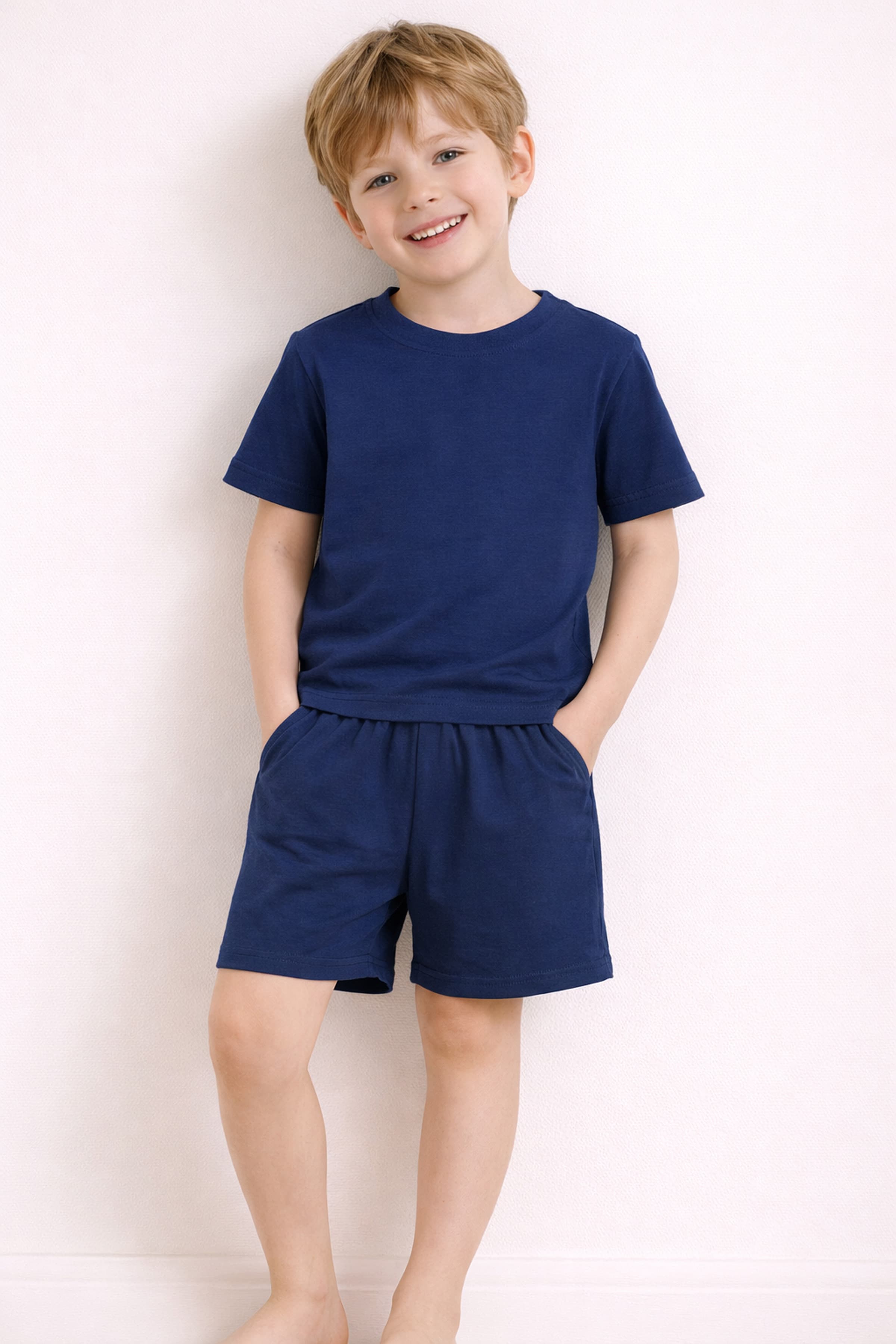 Kids' Navy Modal Pajama Set — view 1