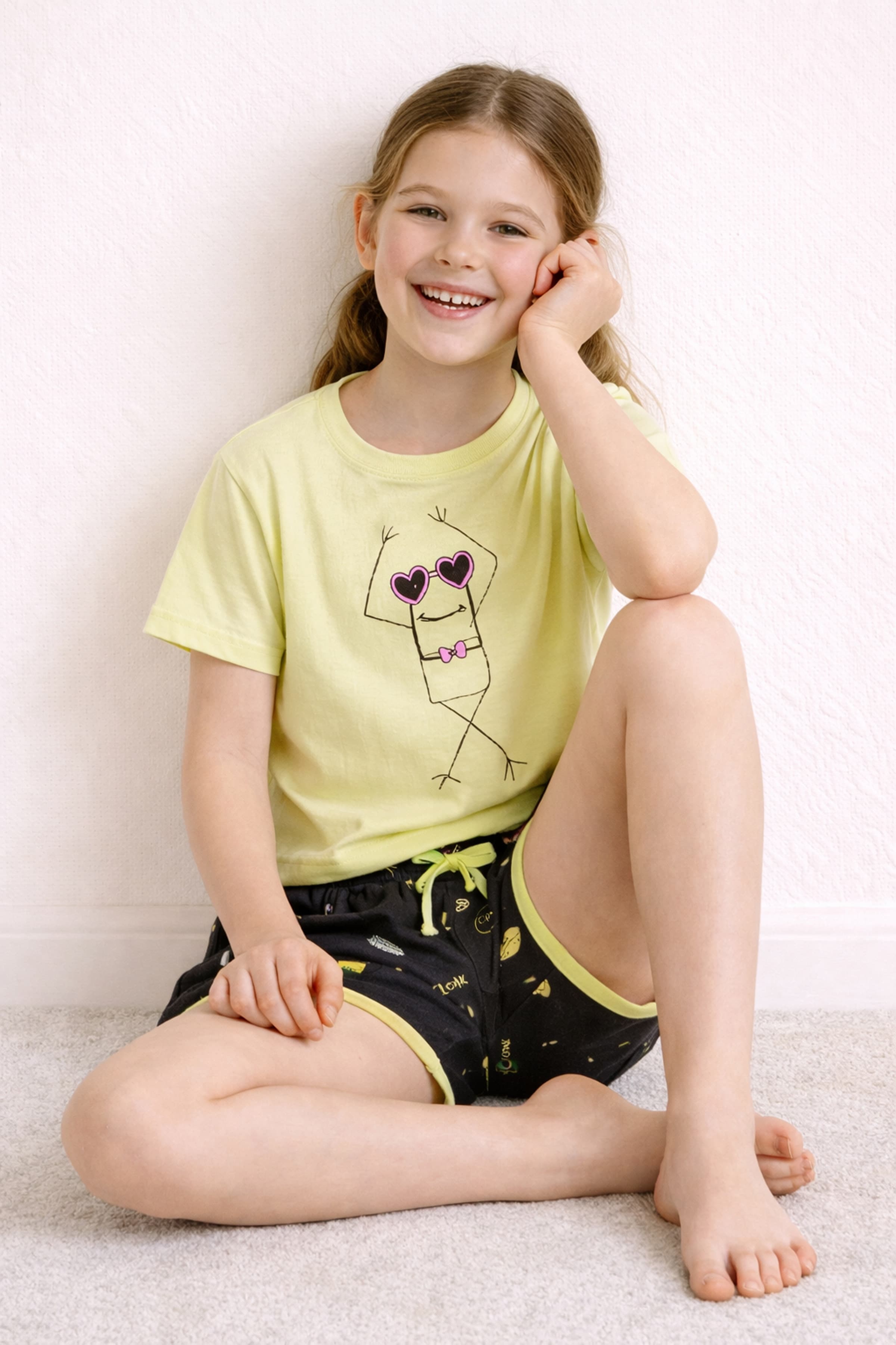 Kids' Green Cotton Pajama Set — view 1