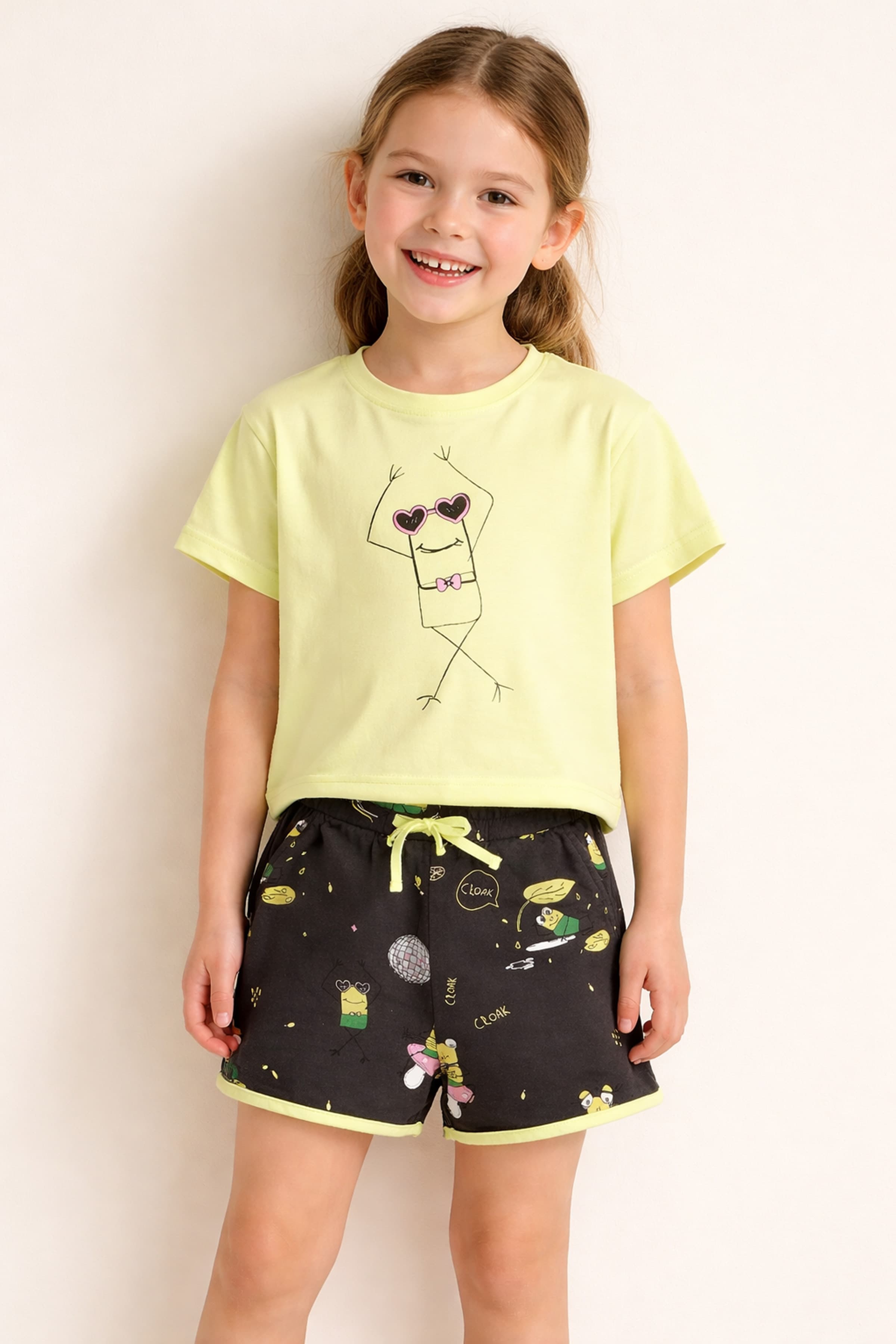 Kids' Green Cotton Pajama Set — view 2