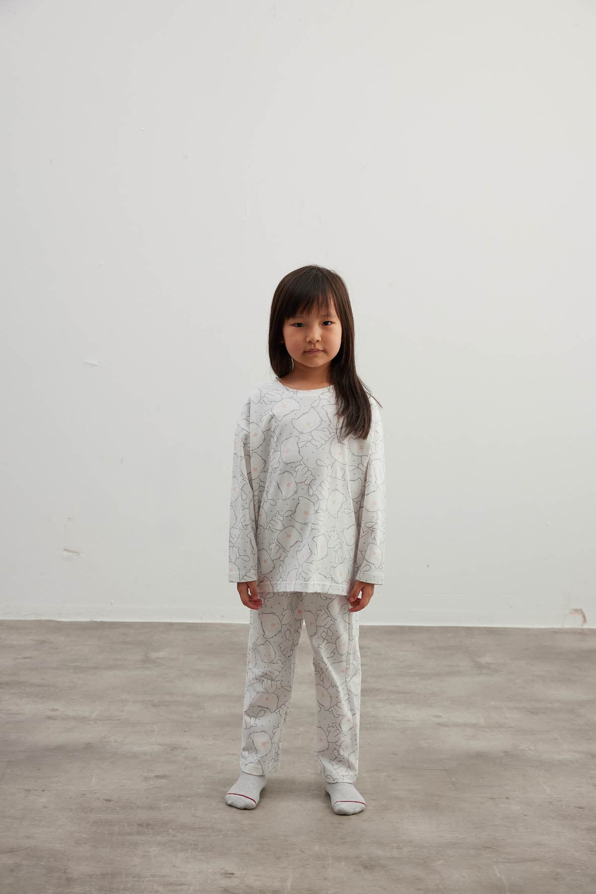 Kids' Grey Printed Cotton Pajama Set — view 2
