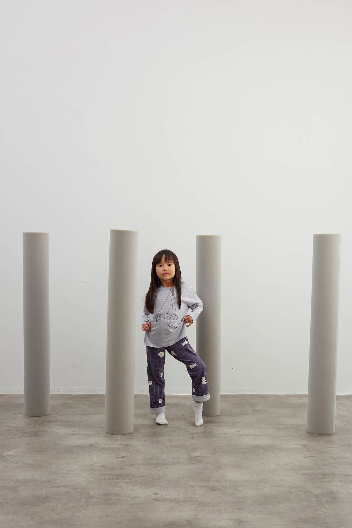 Kids' Lilac Cotton Pajama Set — view 1