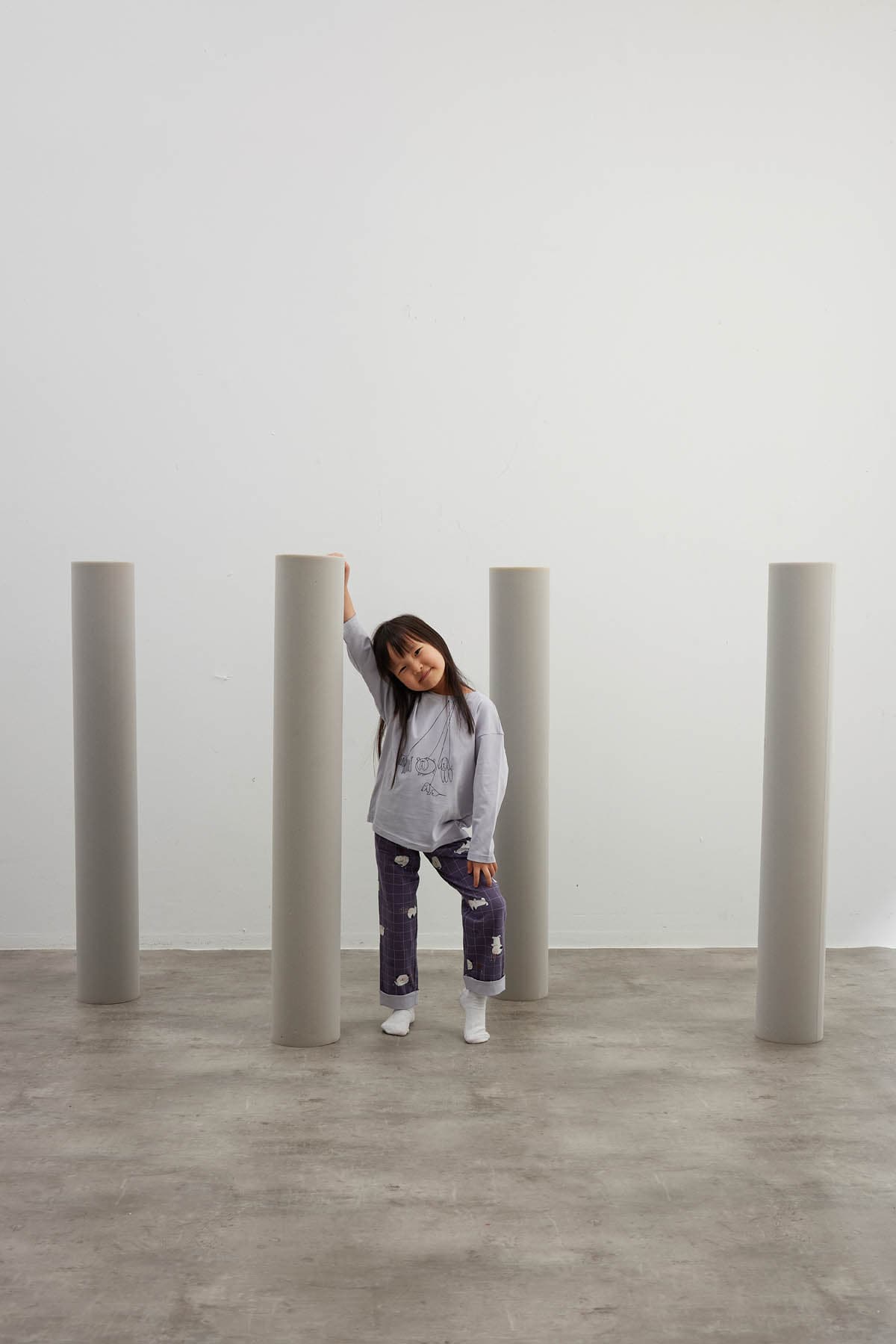 Kids' Lilac Cotton Pajama Set — view 2