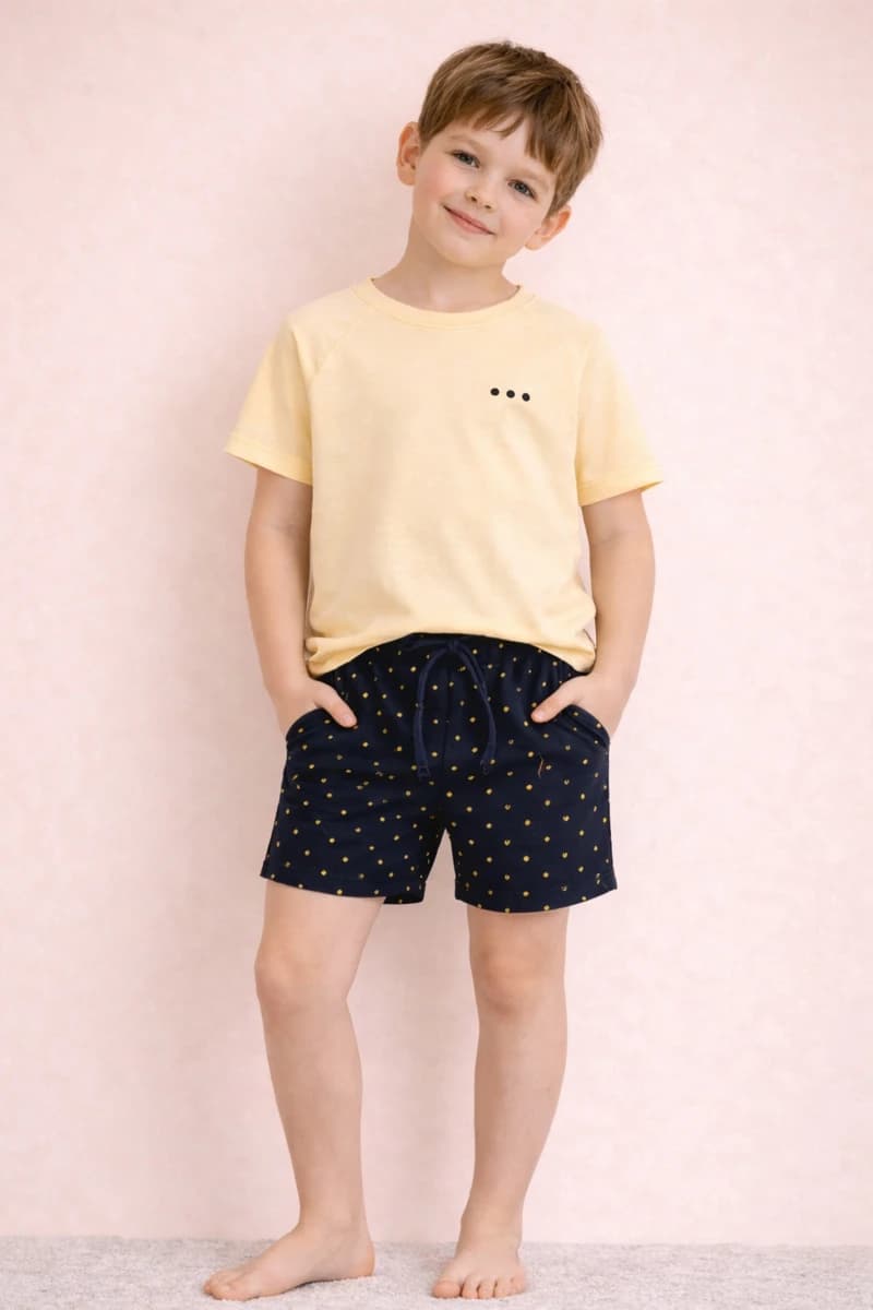 Kids' Neutral Cotton Pajama Set — view 1