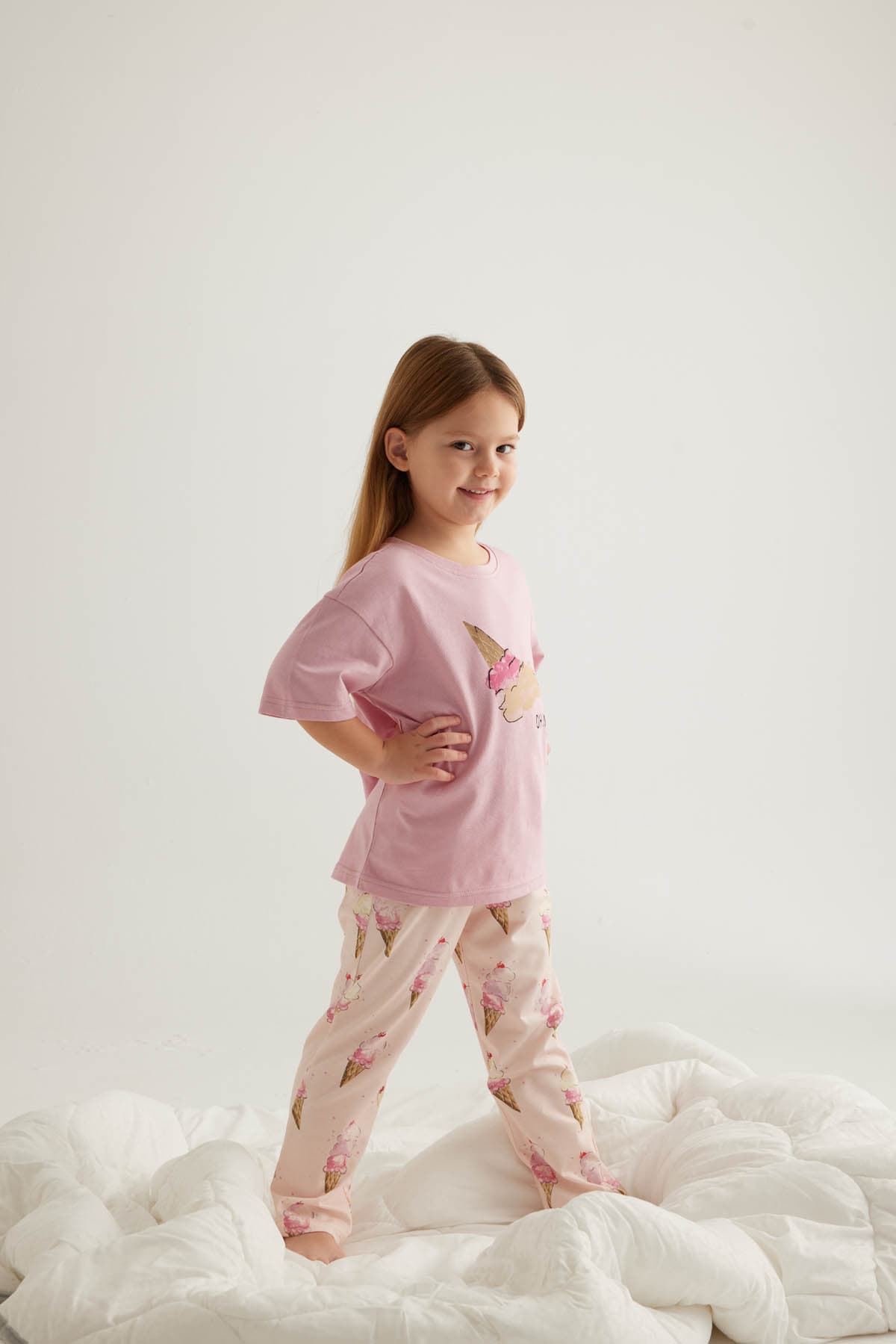 Kids' Pink Cotton Pajama Set — view 4