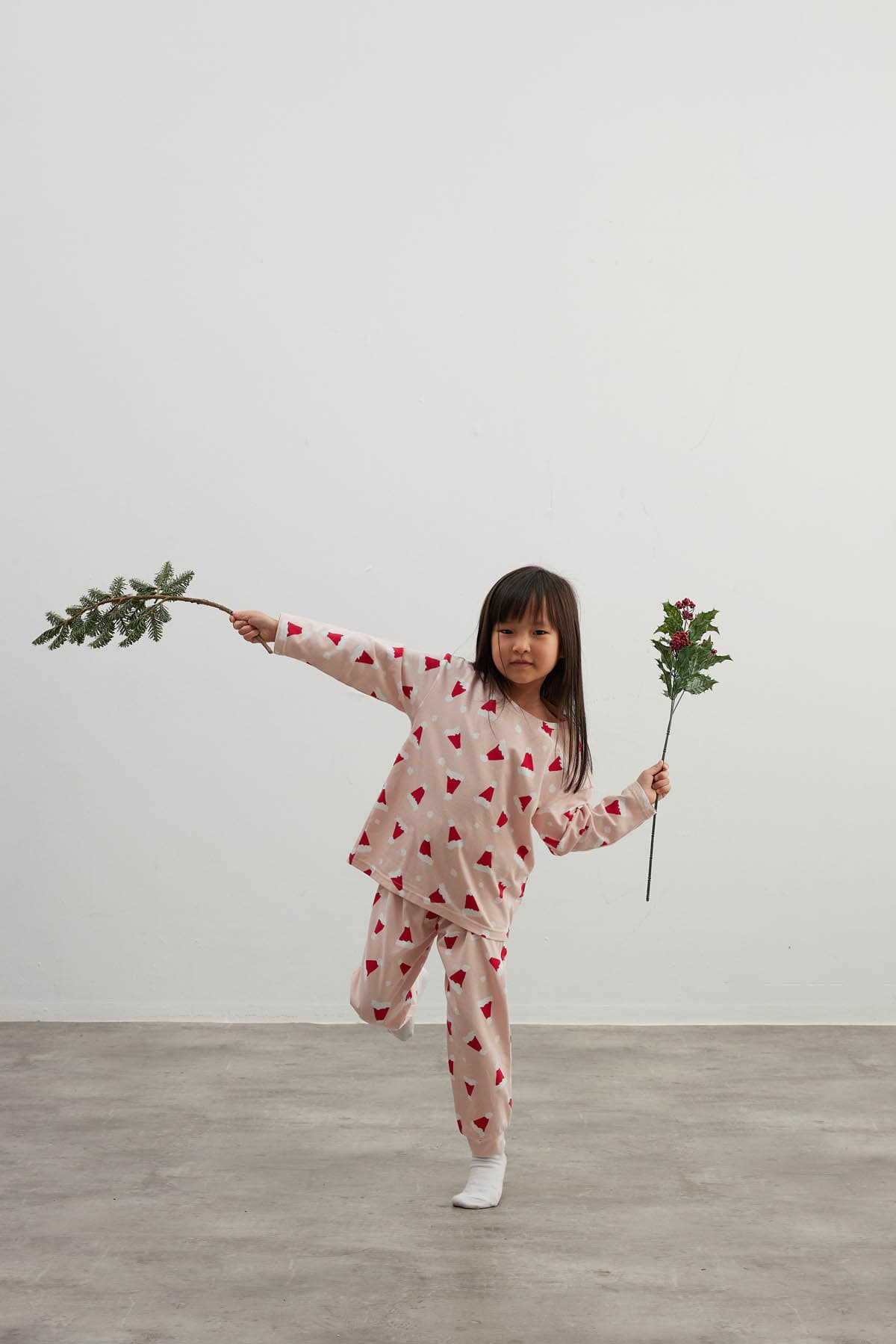 Kids' Red Printed Cotton Pajama Set — view 2