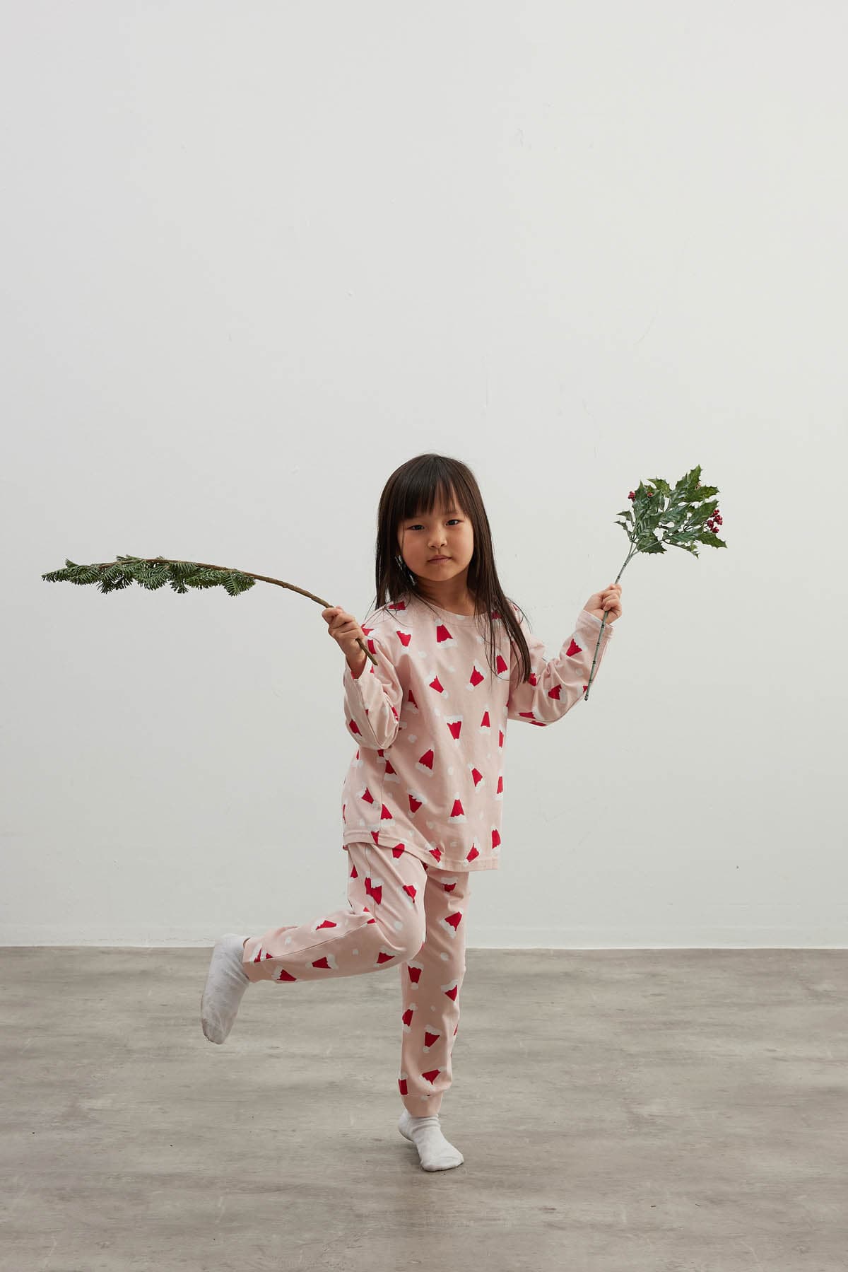 Kids' Red Printed Cotton Pajama Set — view 3