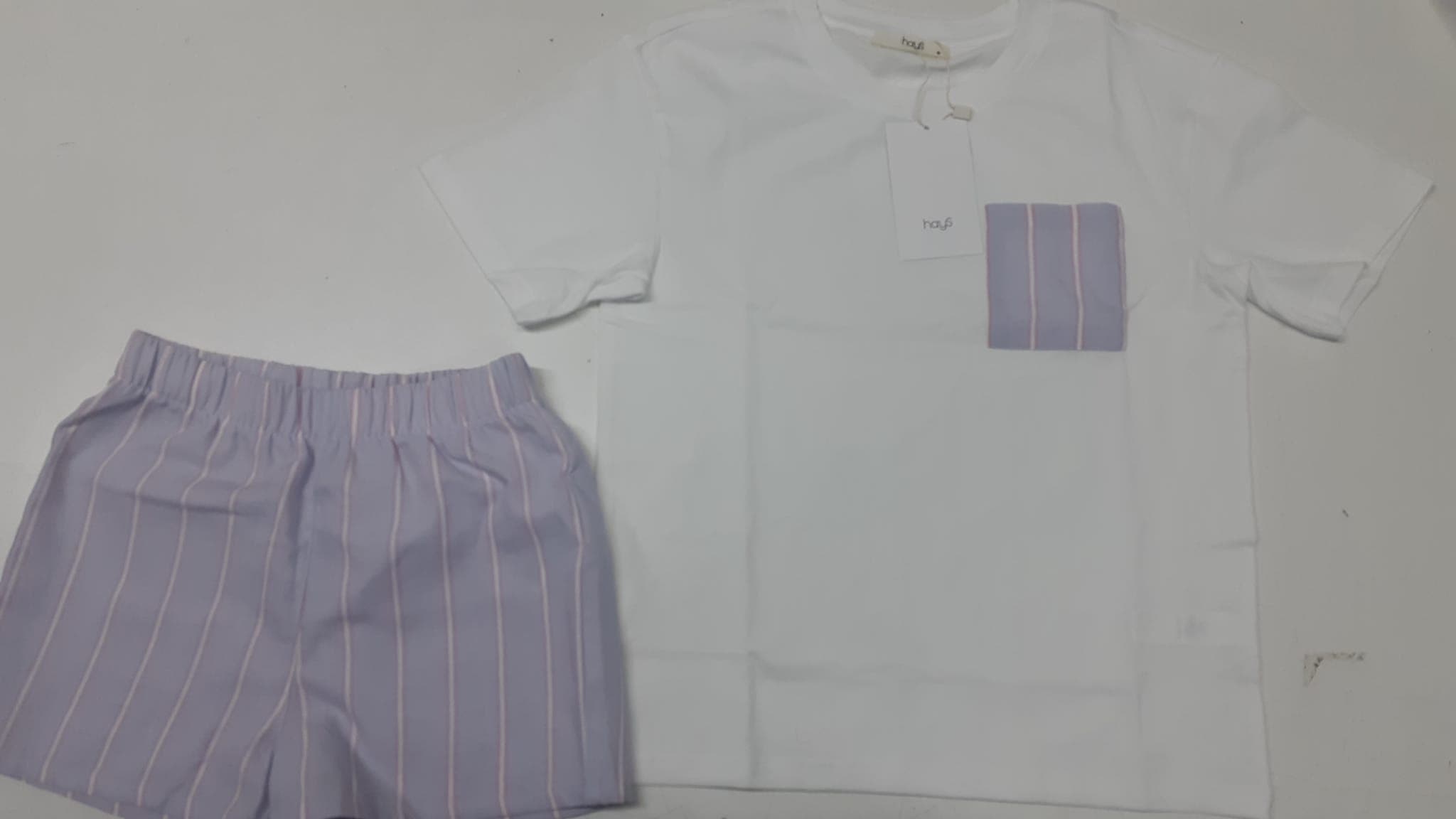 Kids' White Cotton Pajama Set — view 2