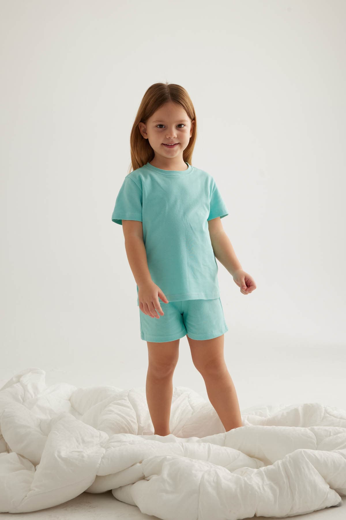 Kids' Green Cotton Shorts — view 2