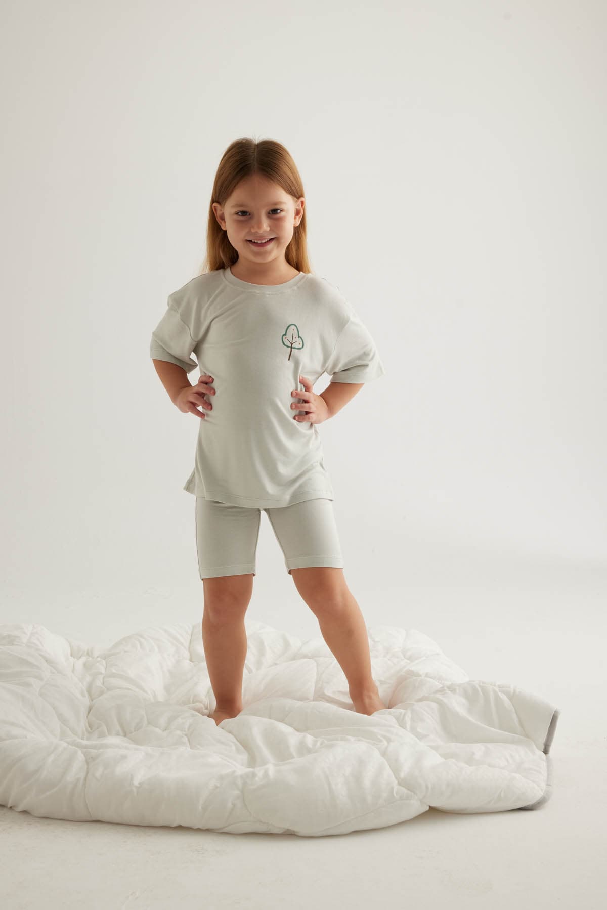 Kids' Green Viscose Pajama Set — view 3