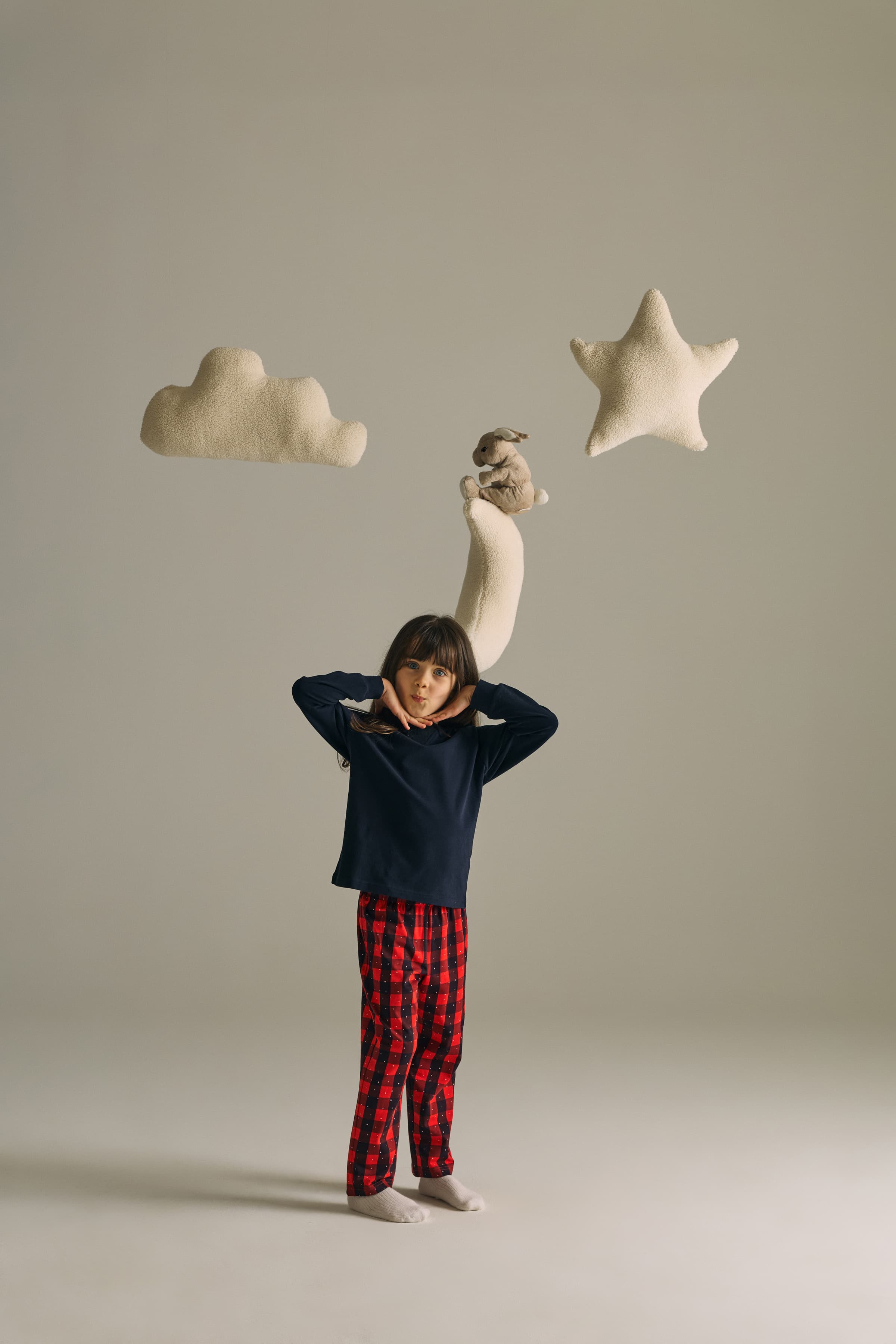 Kids' Navy Cotton Pajama Set — view 4