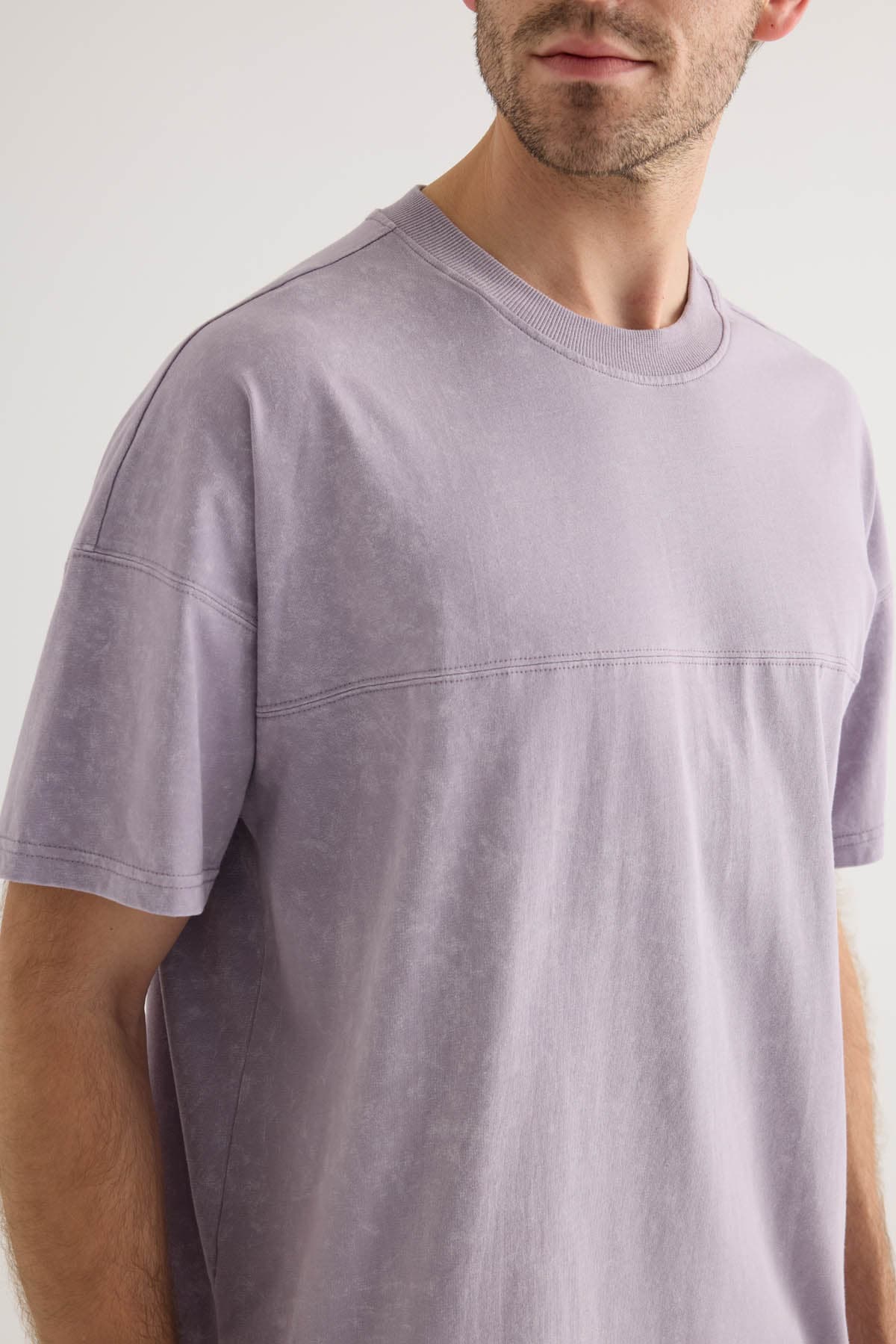 Men's Lilac Cotton Tee — view 4