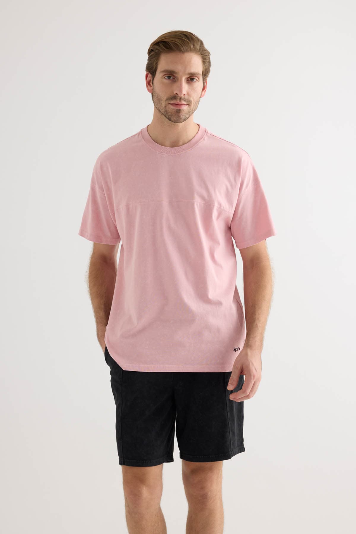 Men's Pink Cotton Tee — view 2