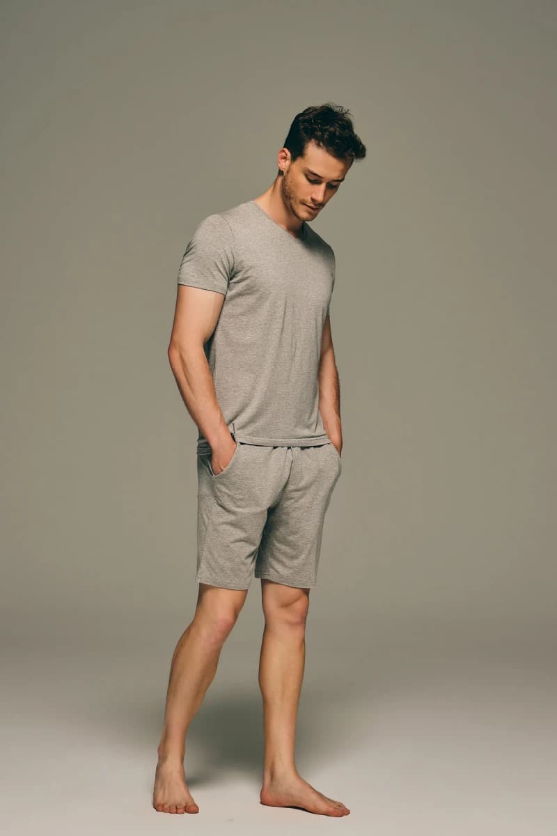 Men's Grey Modal Shorts — view 4