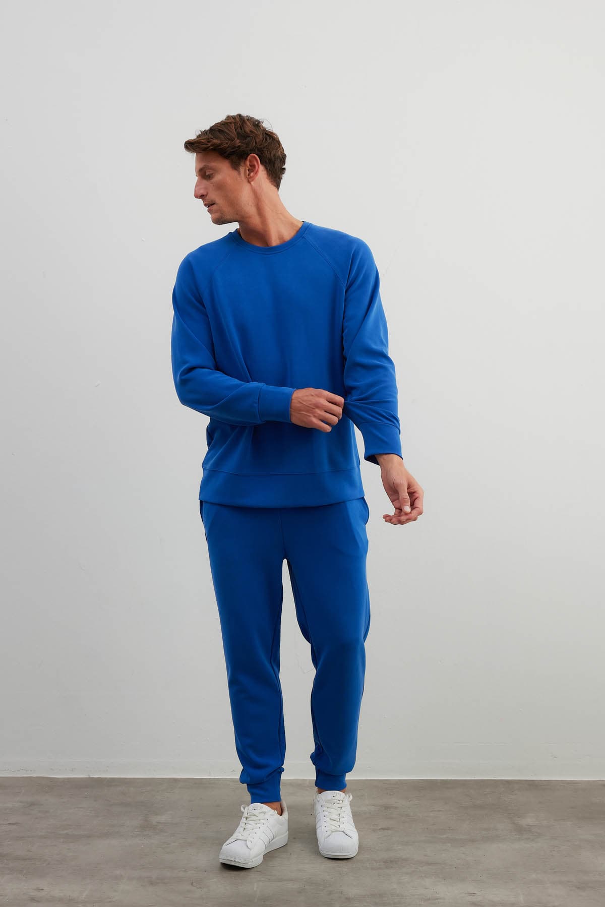 Men's Blue Modal Sweatshirt — view 1