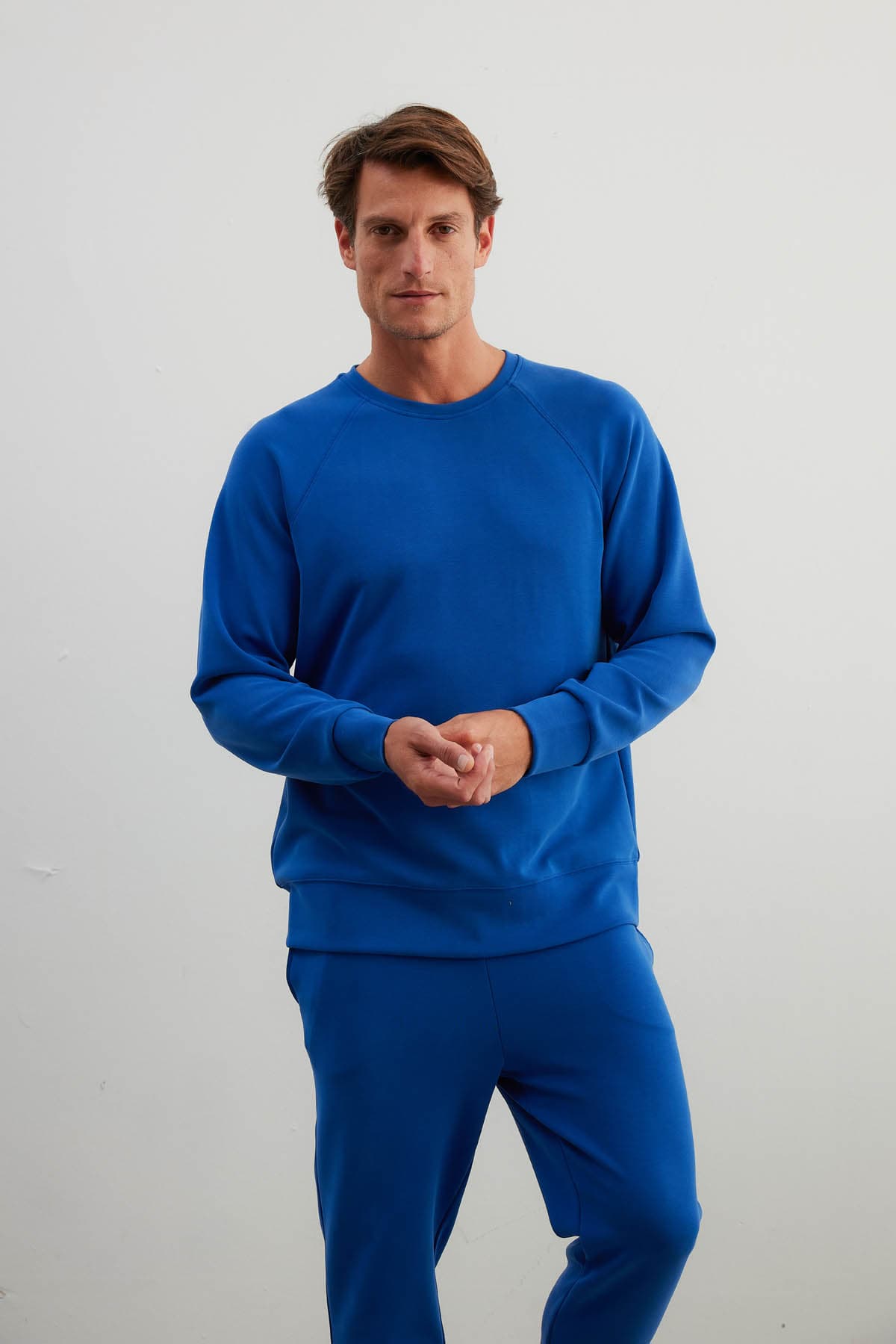 Men's Blue Modal Sweatshirt — view 2