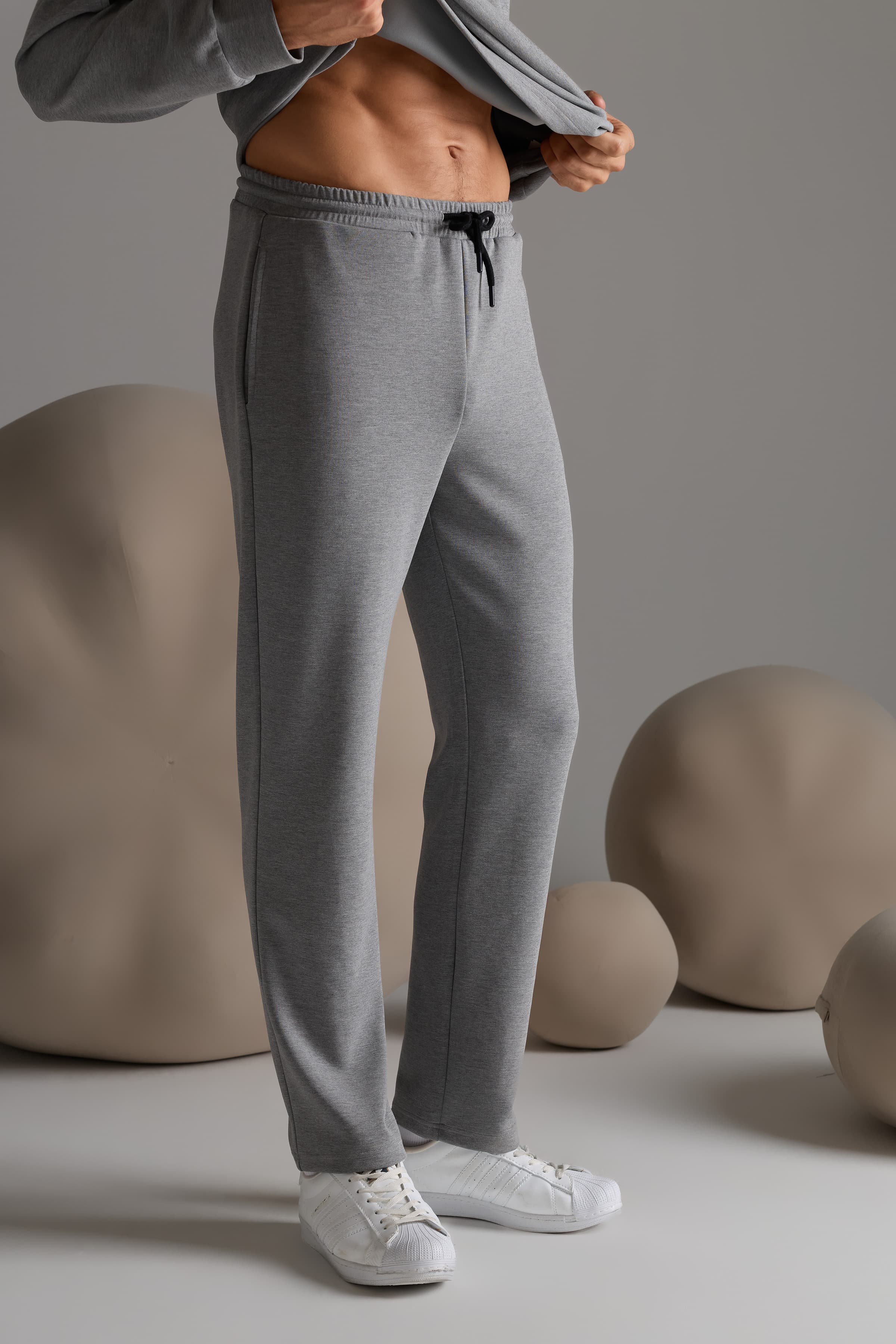 Men's Grey Modal Trousers — view 2