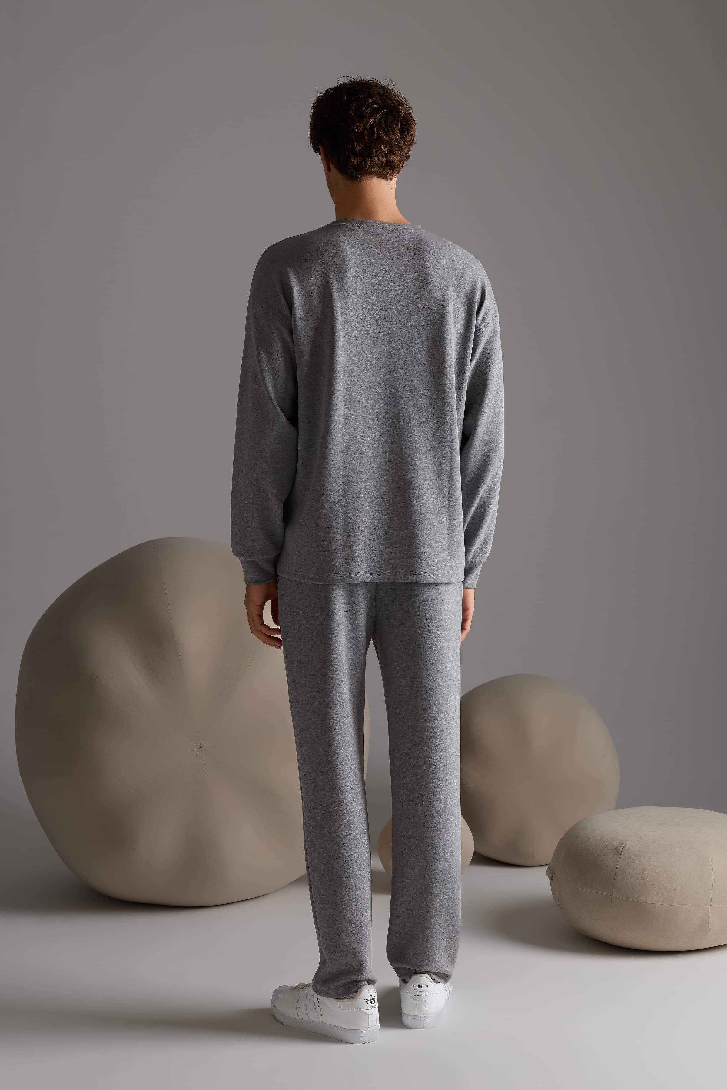 Men's Grey Modal Trousers — view 4