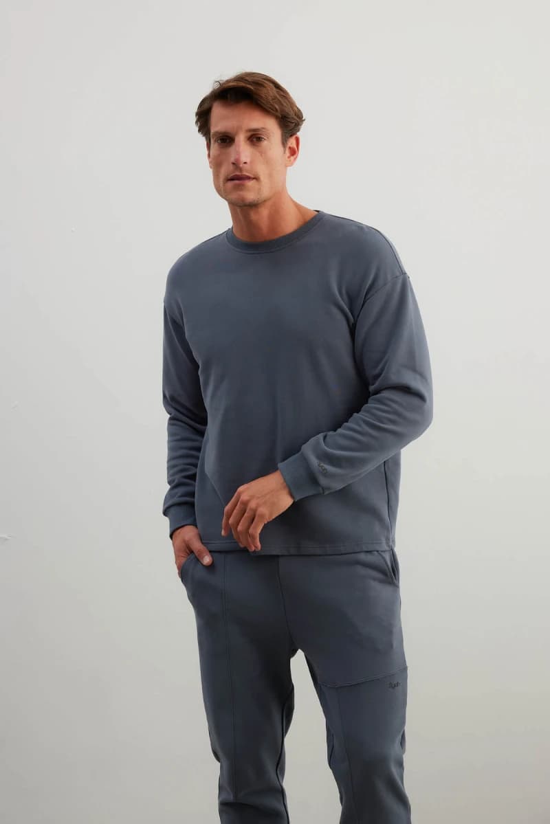 Men's Neutral Cotton Sweatshirt — view 1