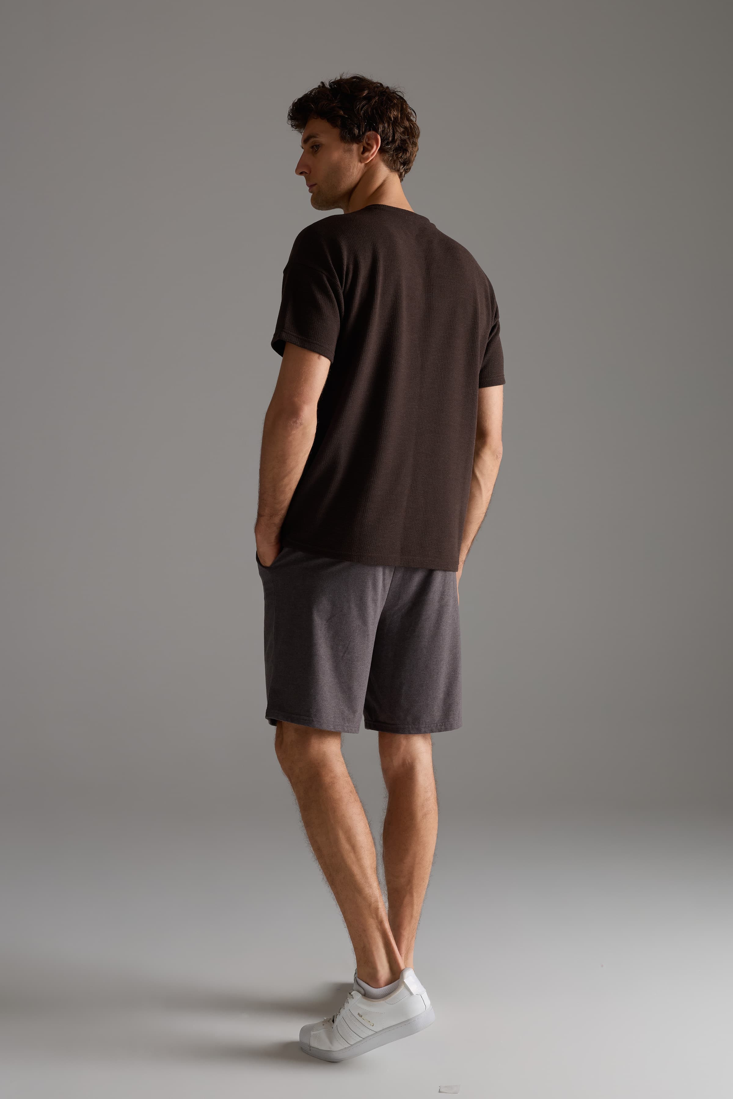 Men's Brown Cotton Shorts — view 4
