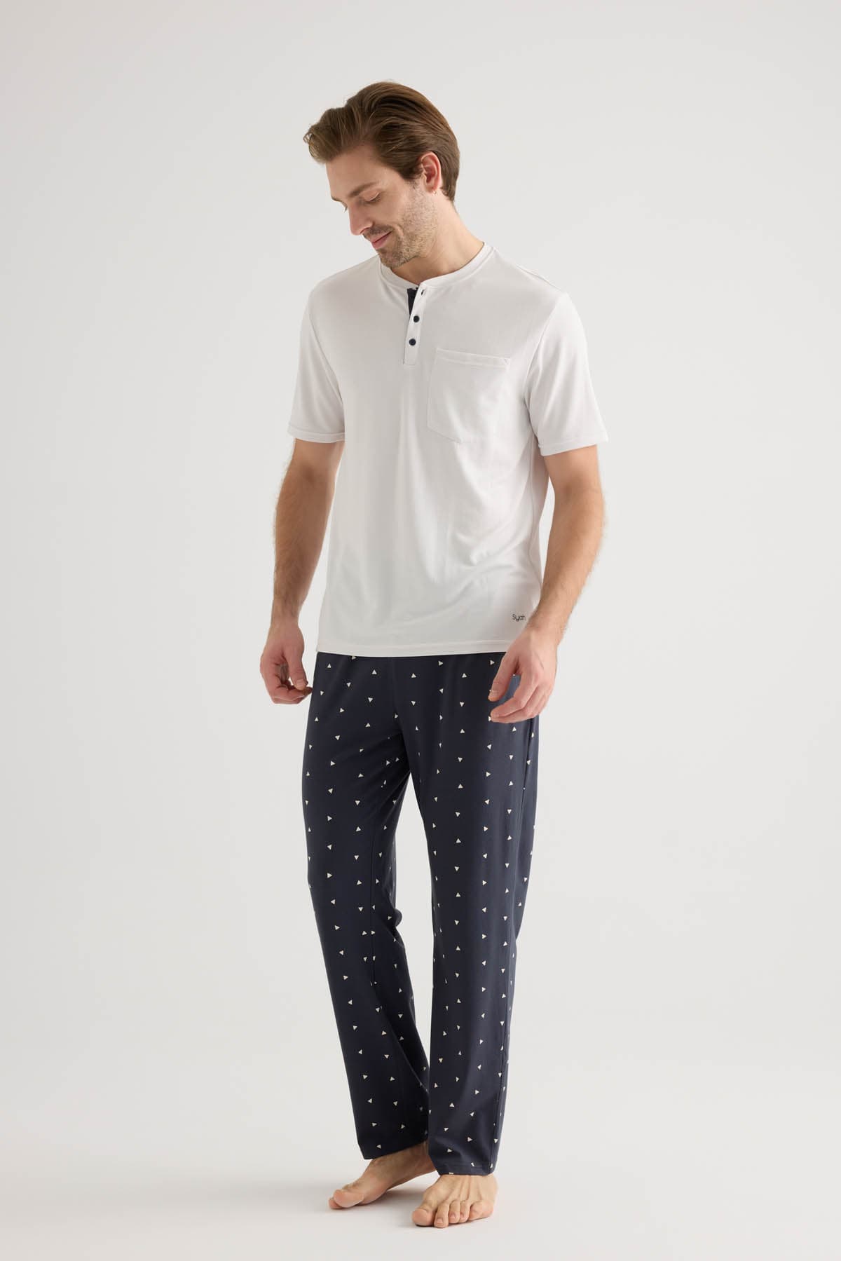 Men's Neutral Modal Pajama Set — view 1