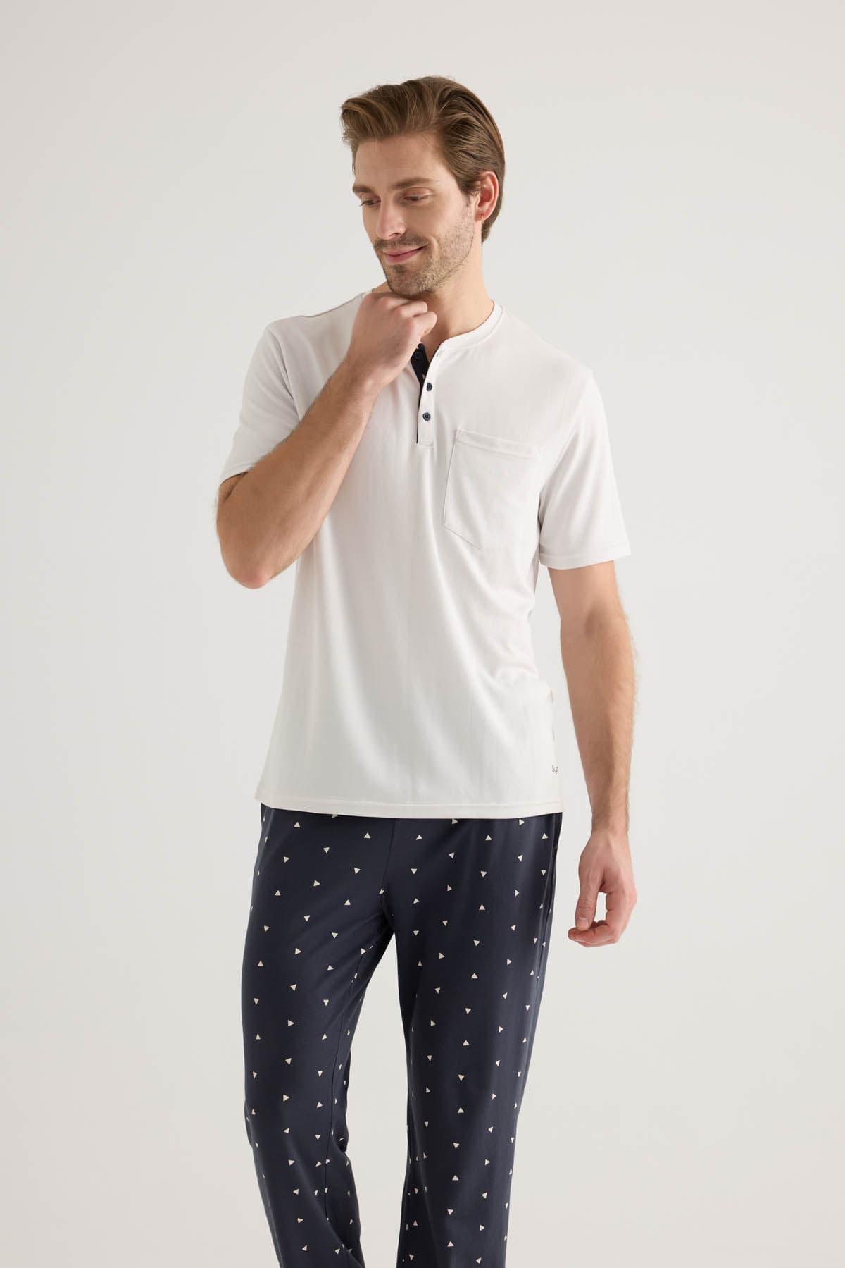 Men's Neutral Modal Pajama Set — view 4