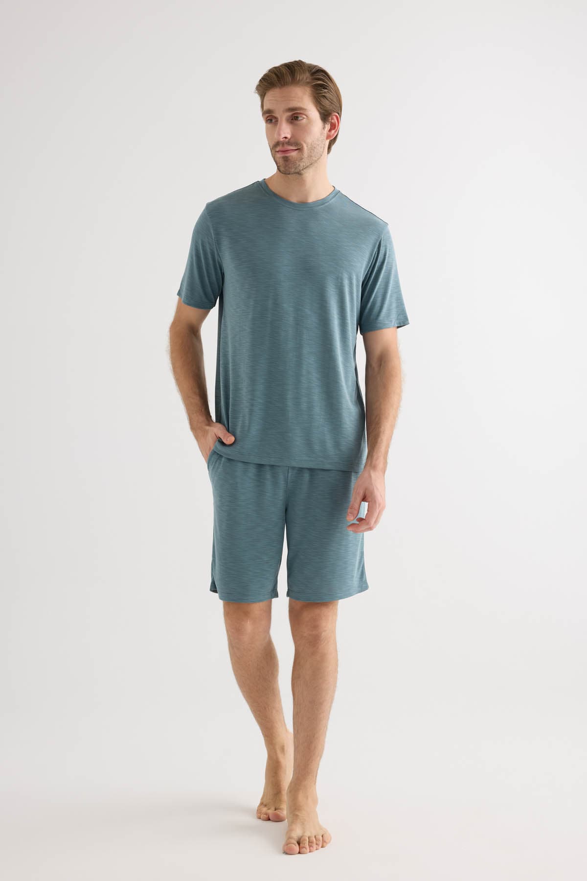 Men's Green Modal Shorts — view 2