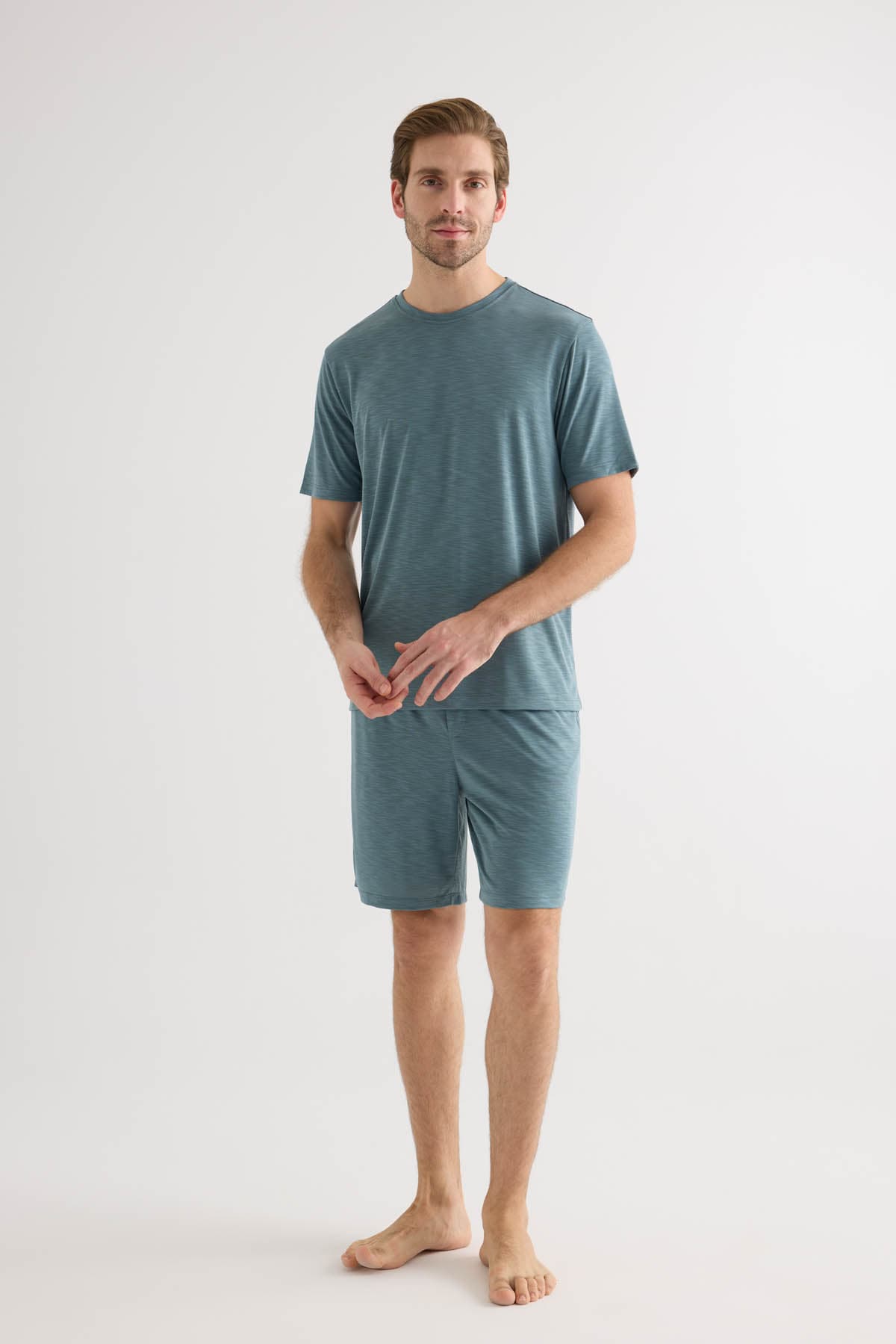 Men's Green Modal Shorts — view 3