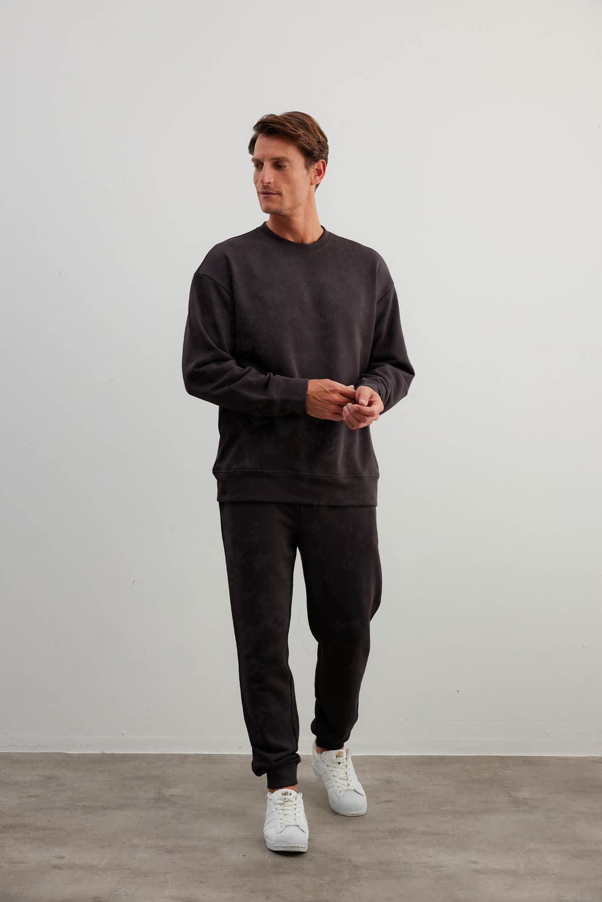 Men's Black Cotton Sweatshirt — view 2