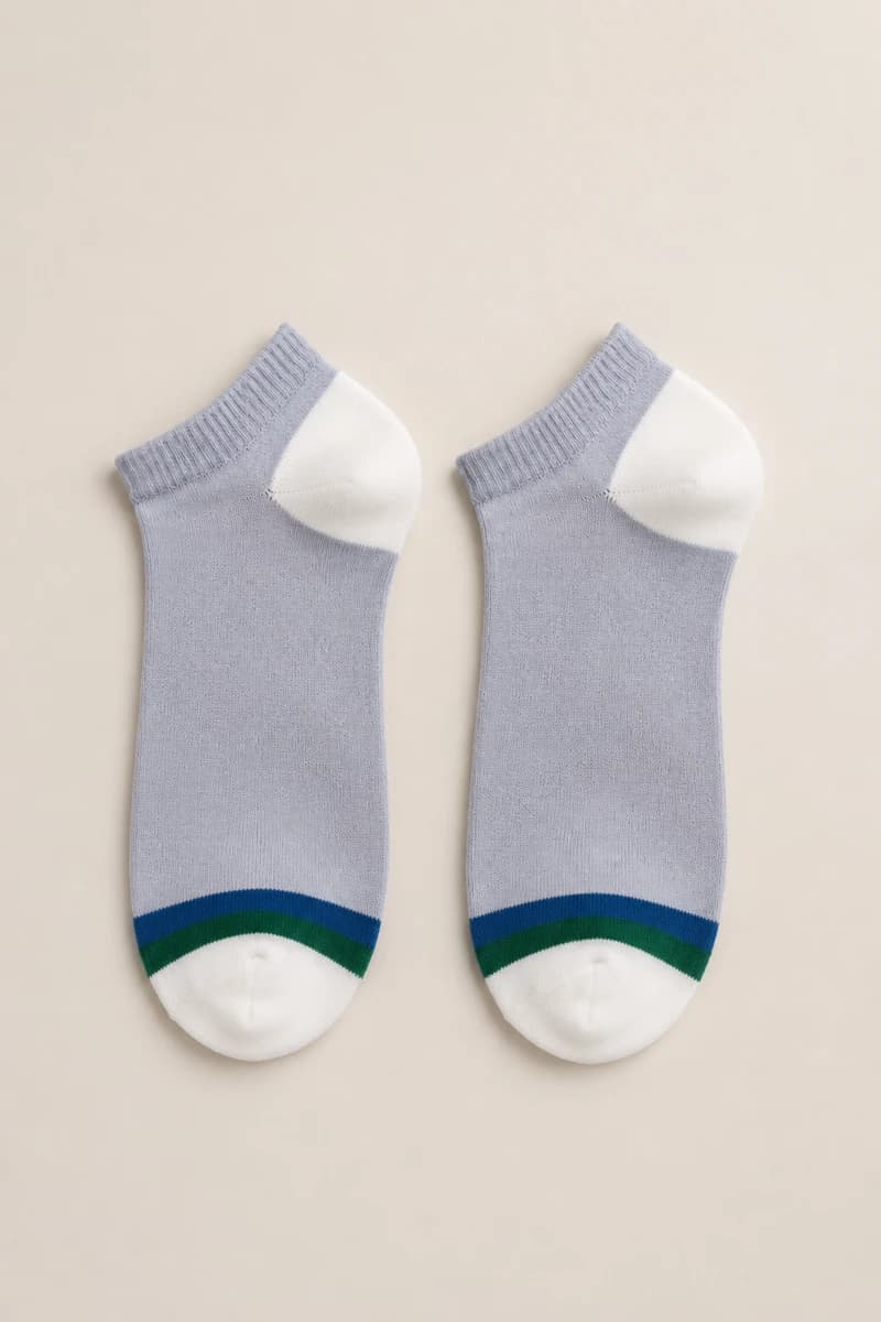 Men's Blue Striped Bamboo Socks — view 3