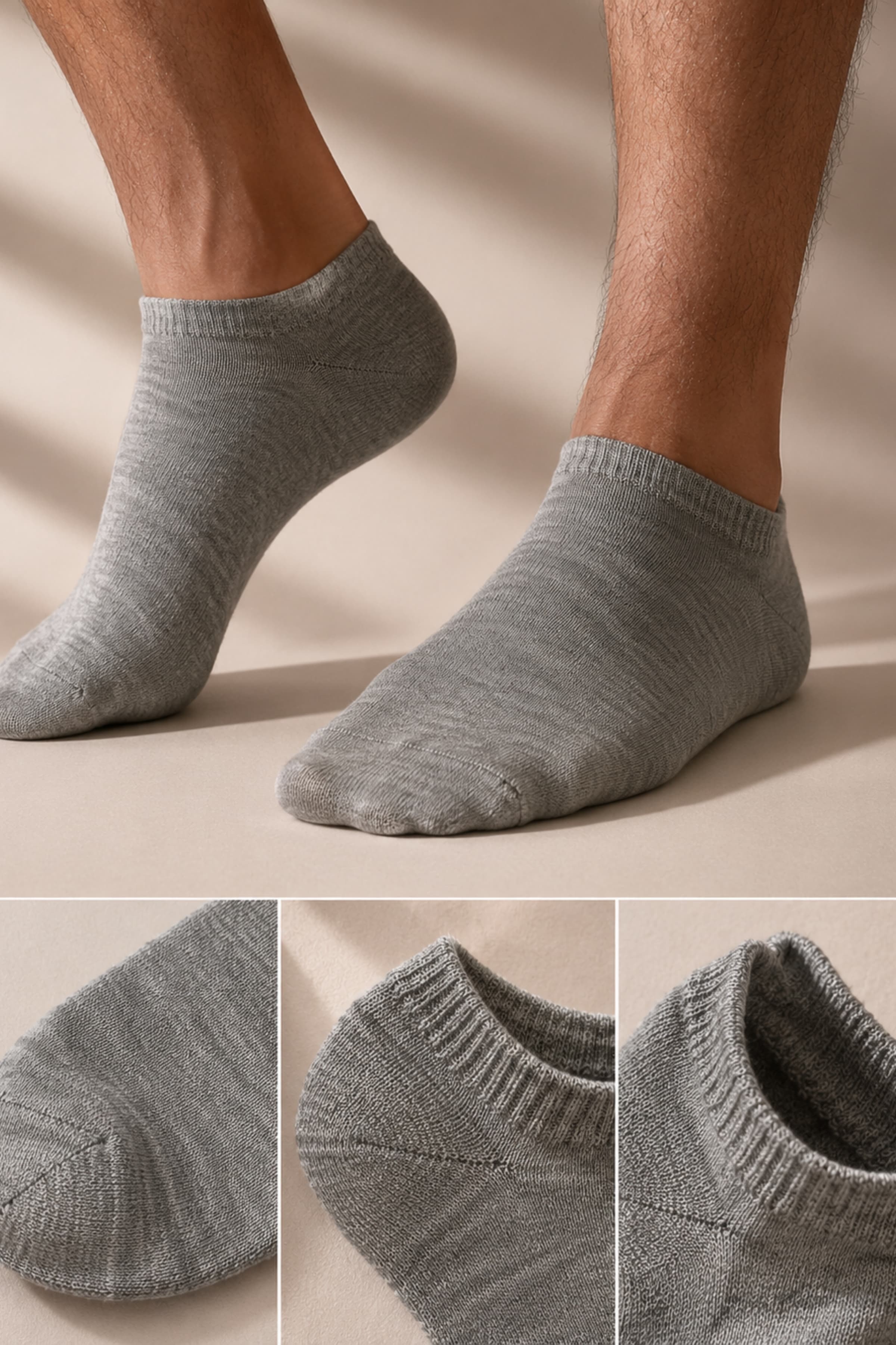 Men's Grey Bamboo Socks — view 2