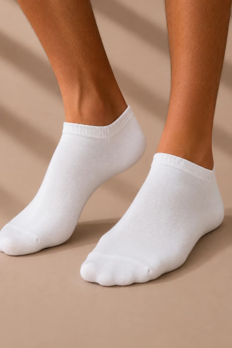Men's White Bamboo Socks — view 1