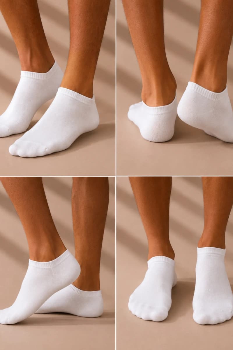 Men's White Bamboo Socks — view 2
