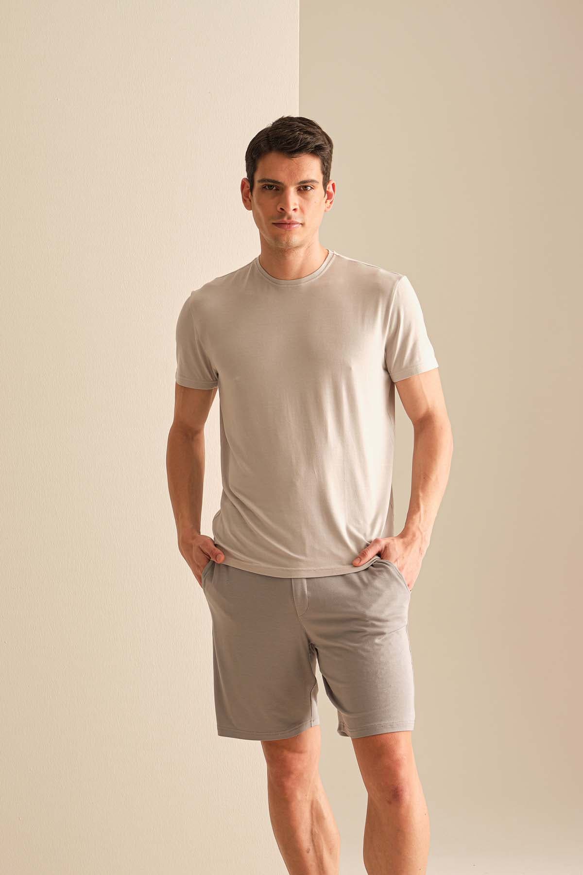 Men's Grey Modal Shorts — view 2