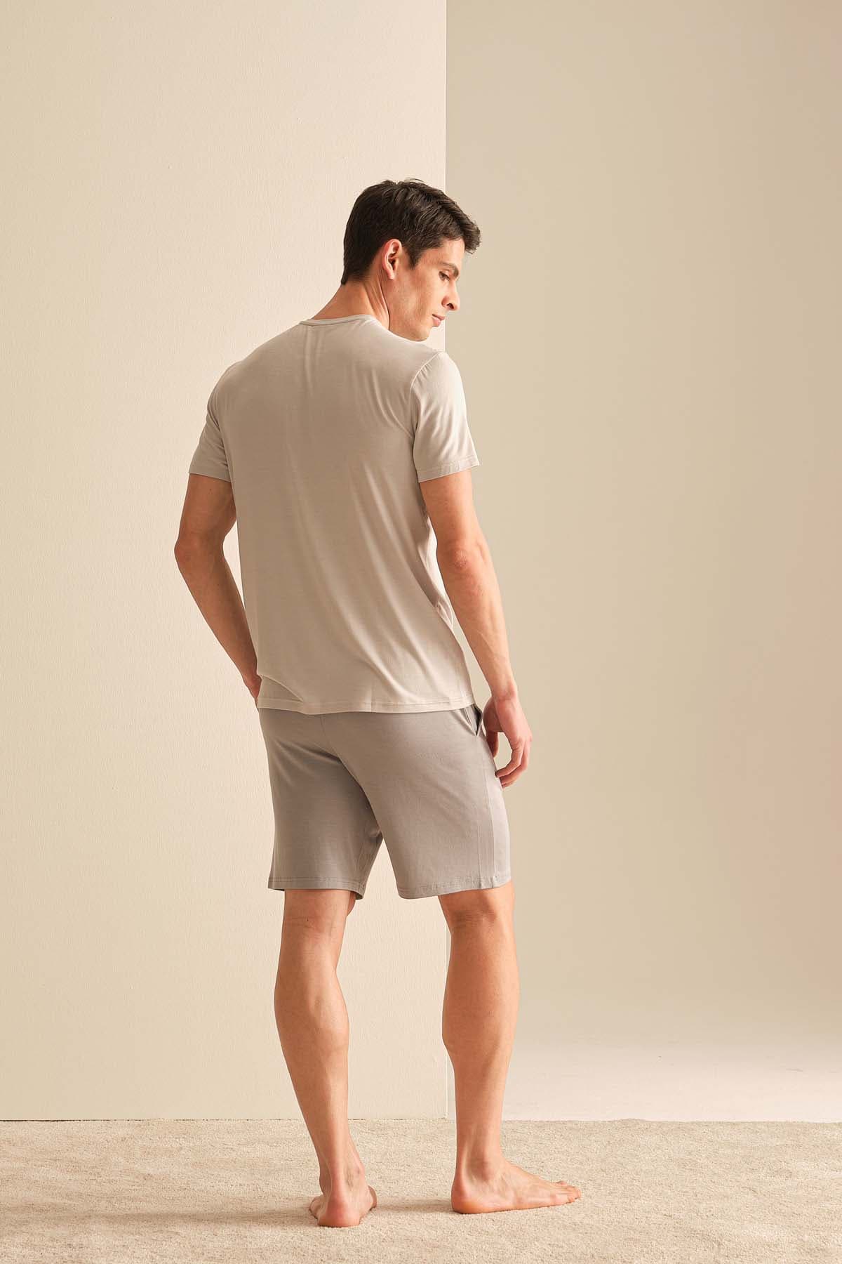 Men's Grey Modal Shorts — view 4