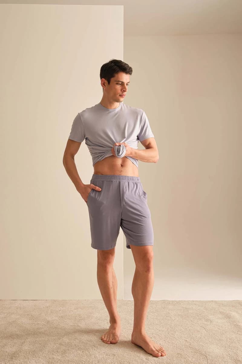 Men's Lilac Modal Shorts — view 2