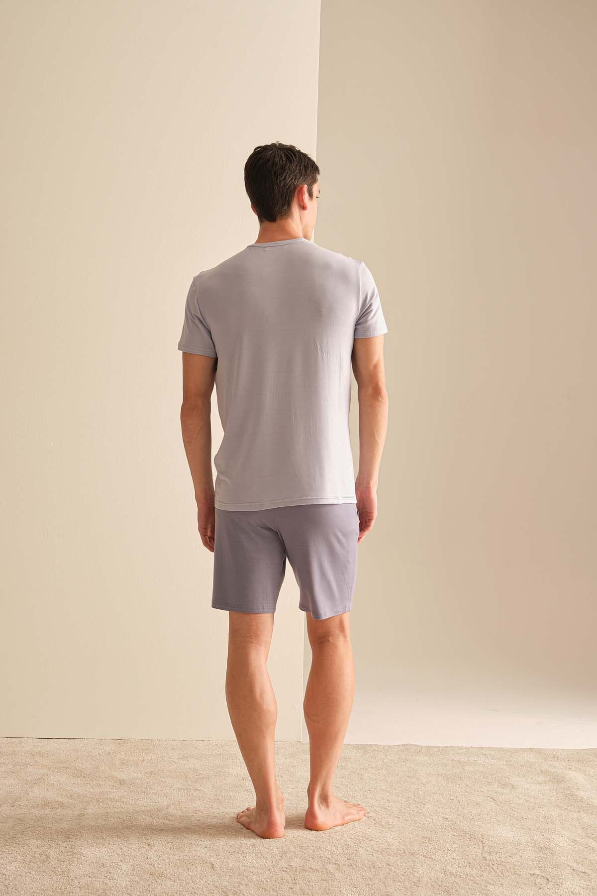 Men's Lilac Modal Shorts — view 4
