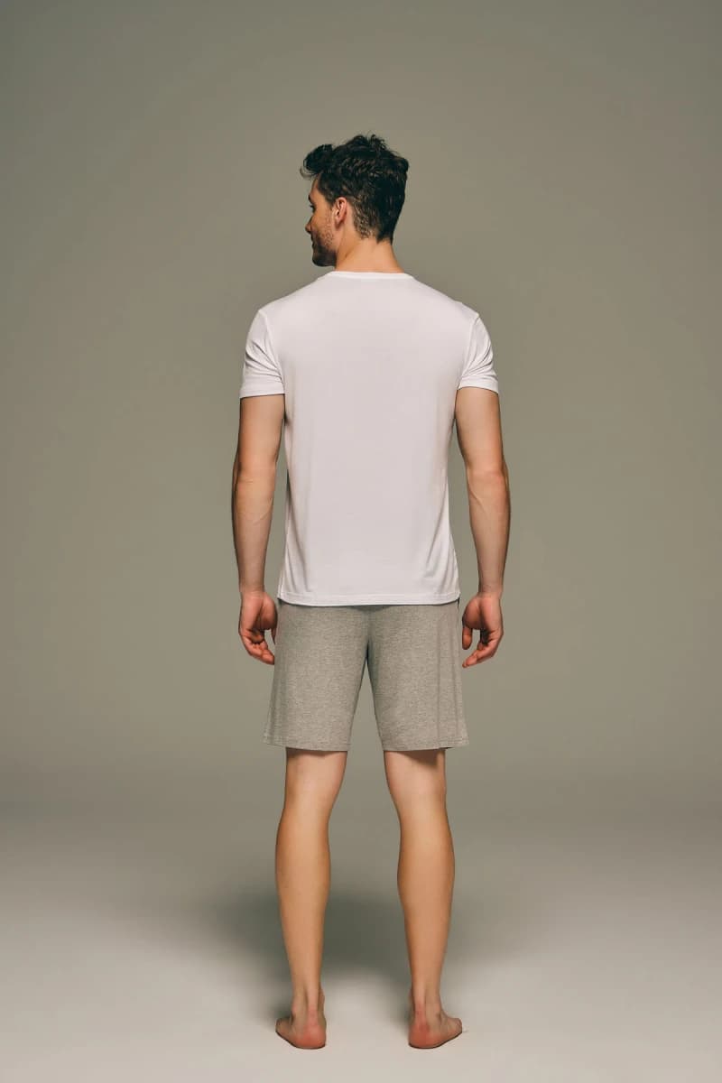 Men's White Modal Tee — view 3