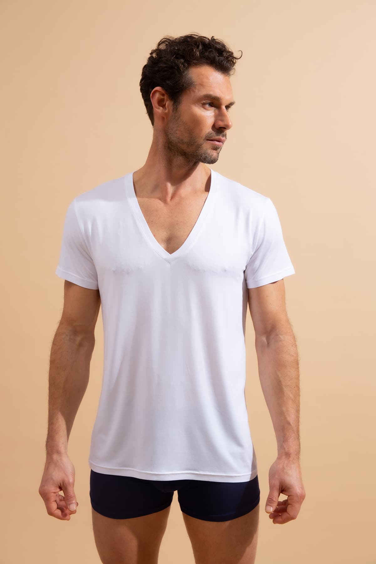 Men's White Modal Tee — view 1
