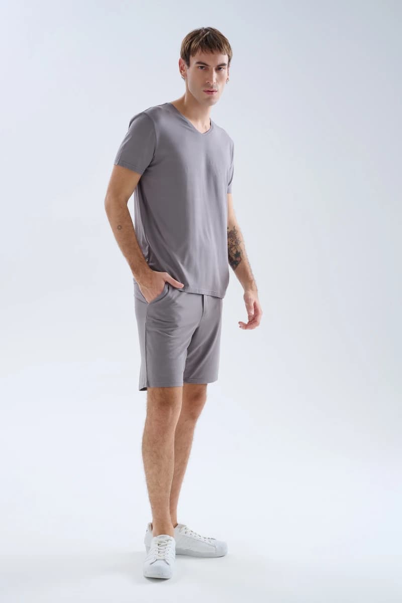 Men's Grey Modal Shorts — view 4