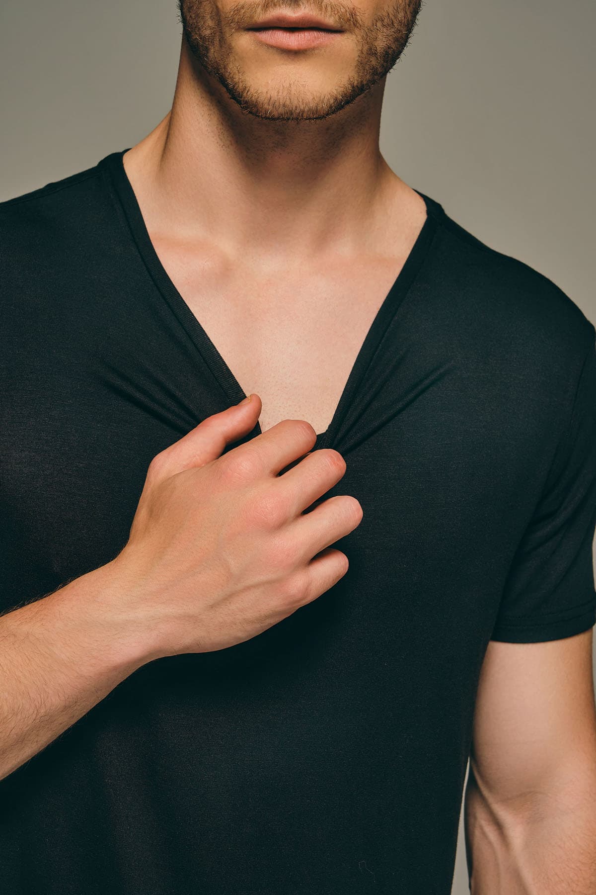 Men's Black Modal Tee — view 2