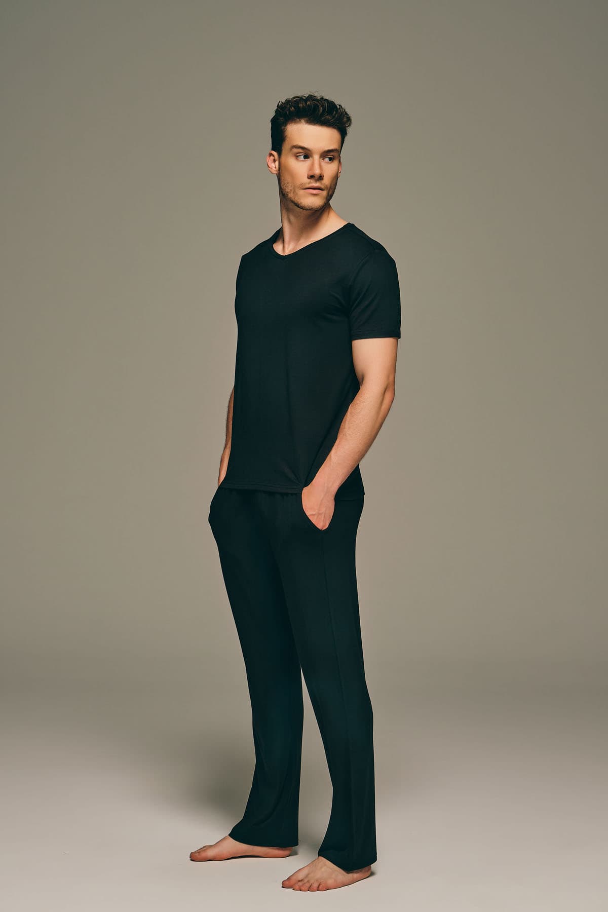 Men's Black Modal Tee — view 3