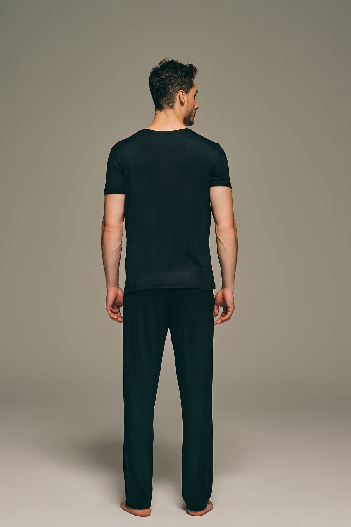 Men's Black Modal Tee — view 4