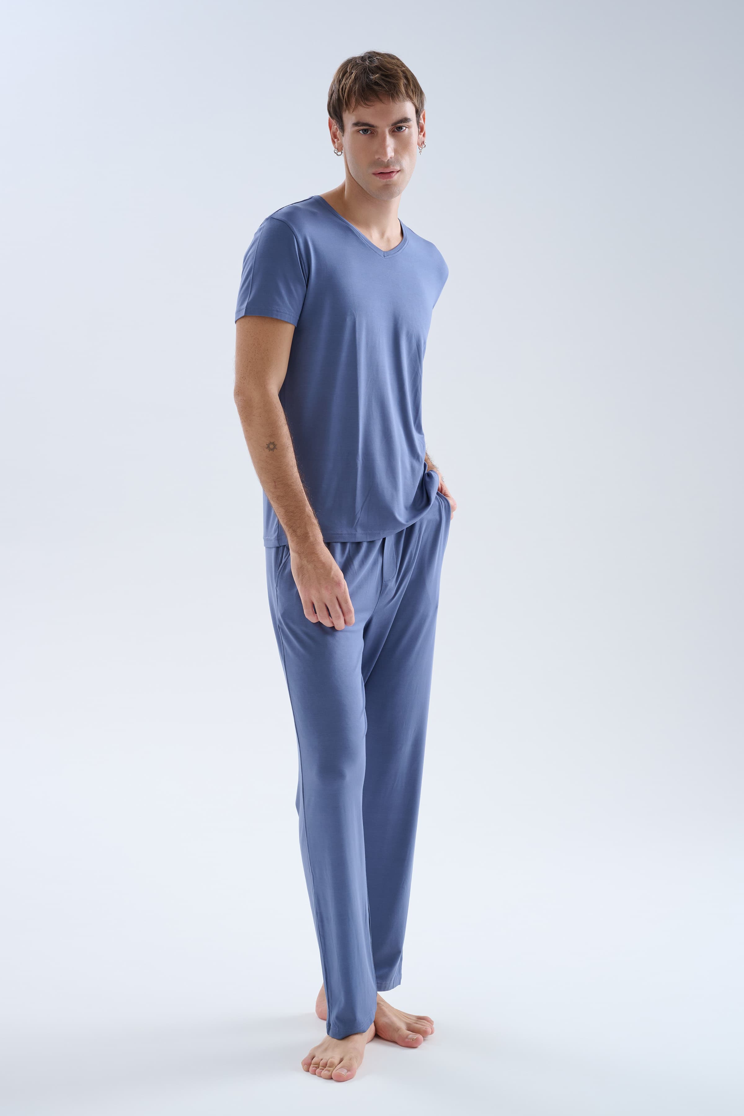 Men's Blue Modal Tee — view 3