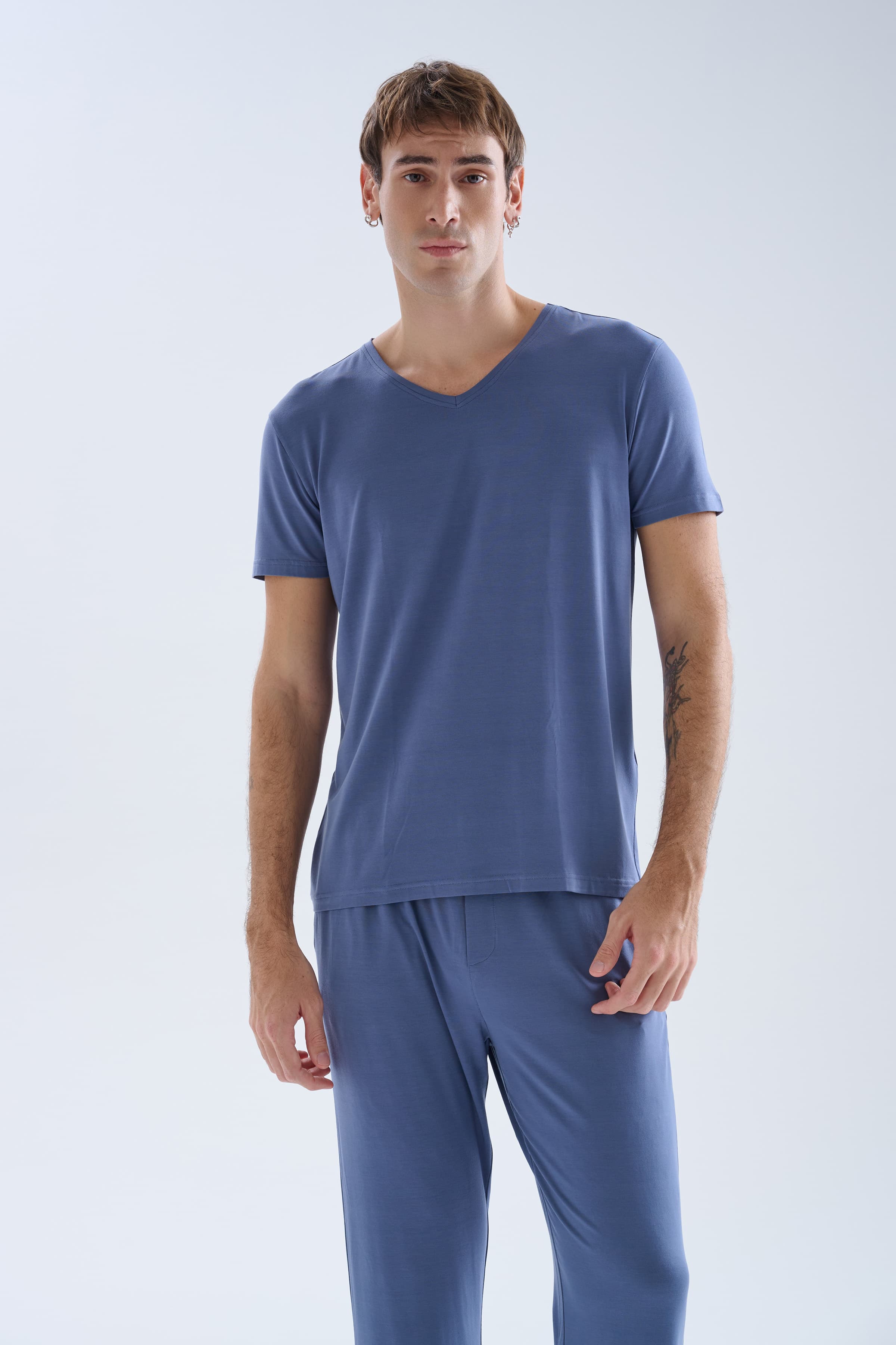 Men's Blue Modal Tee — view 4
