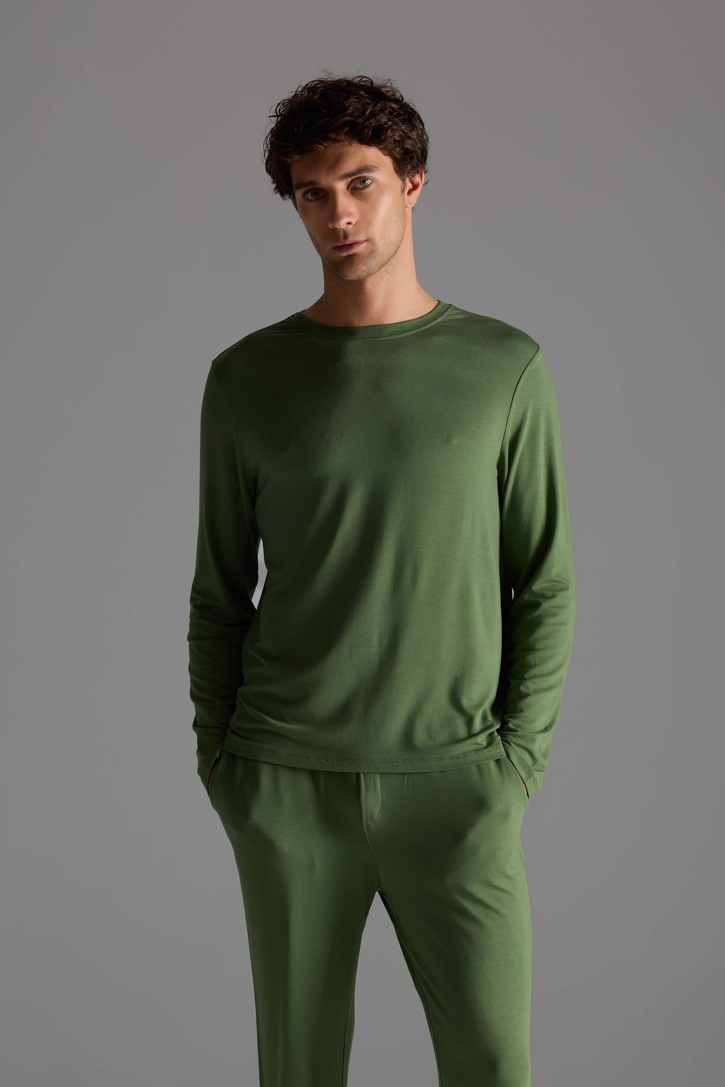 Men's Green Modal Tee — view 2