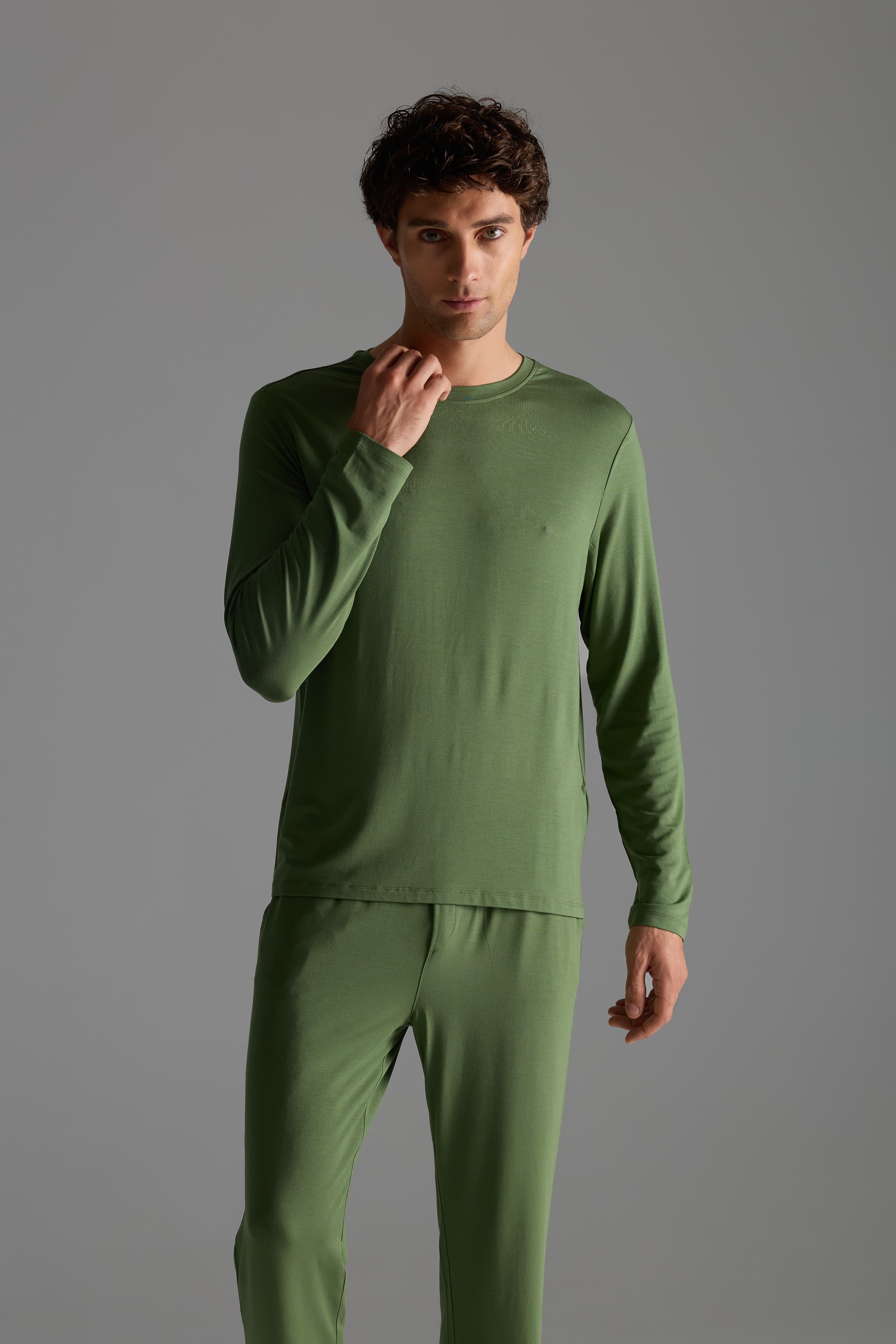 Men's Green Modal Tee — view 3